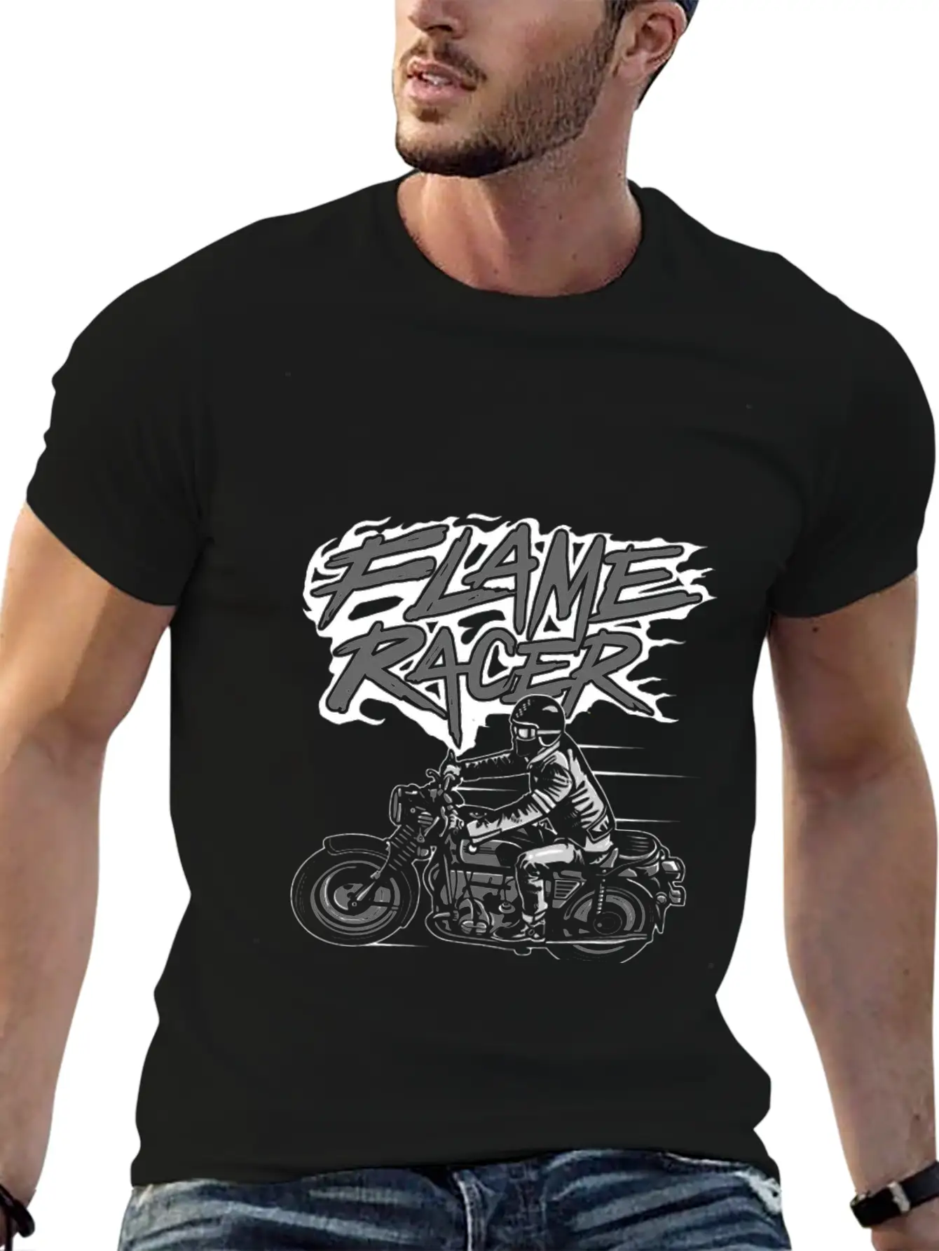 Flame Racer Soft Cotton Short Sleeve Tee ¨C Unisex Wardrobe Staple
