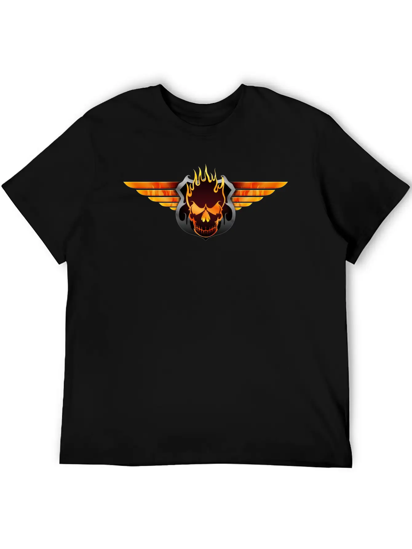 Flaming Skull Soft Cotton Short Sleeve Tee ¨C Unisex Wardrobe Staple