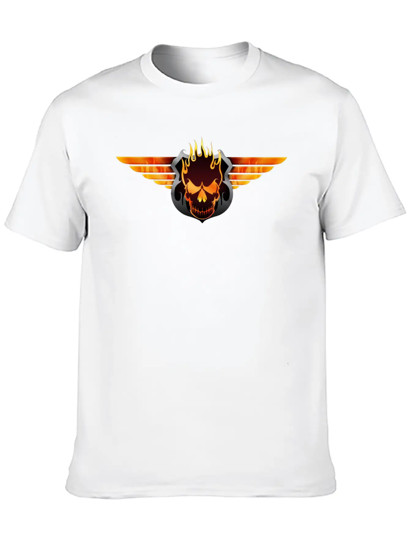 Flaming Skull Soft Cotton Short Sleeve Tee ¨C Unisex Wardrobe Staple