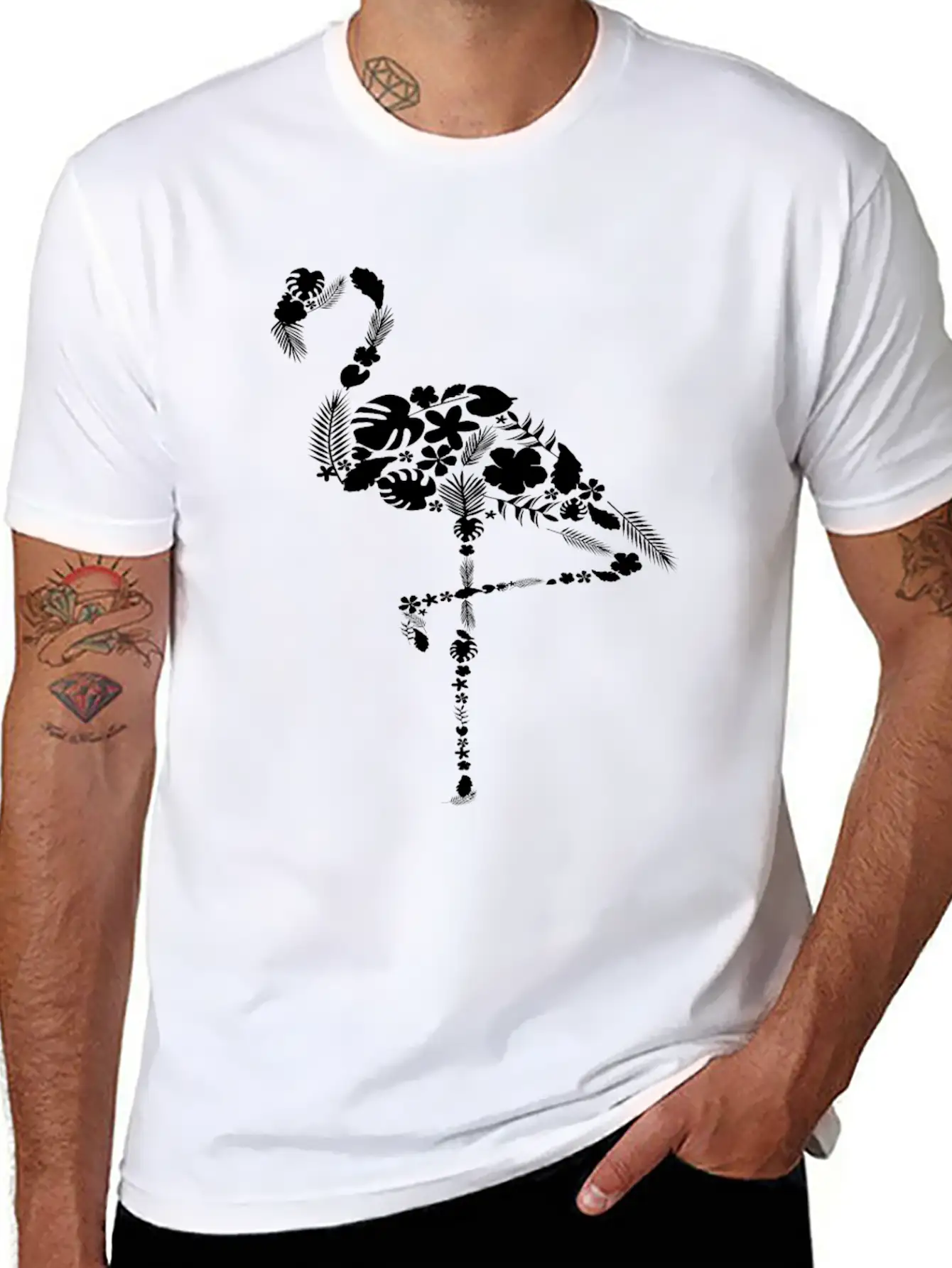 Flamingo Flower Flamingo Soft Cotton Short Sleeve Tee ¨C Unisex Wardrobe Staple