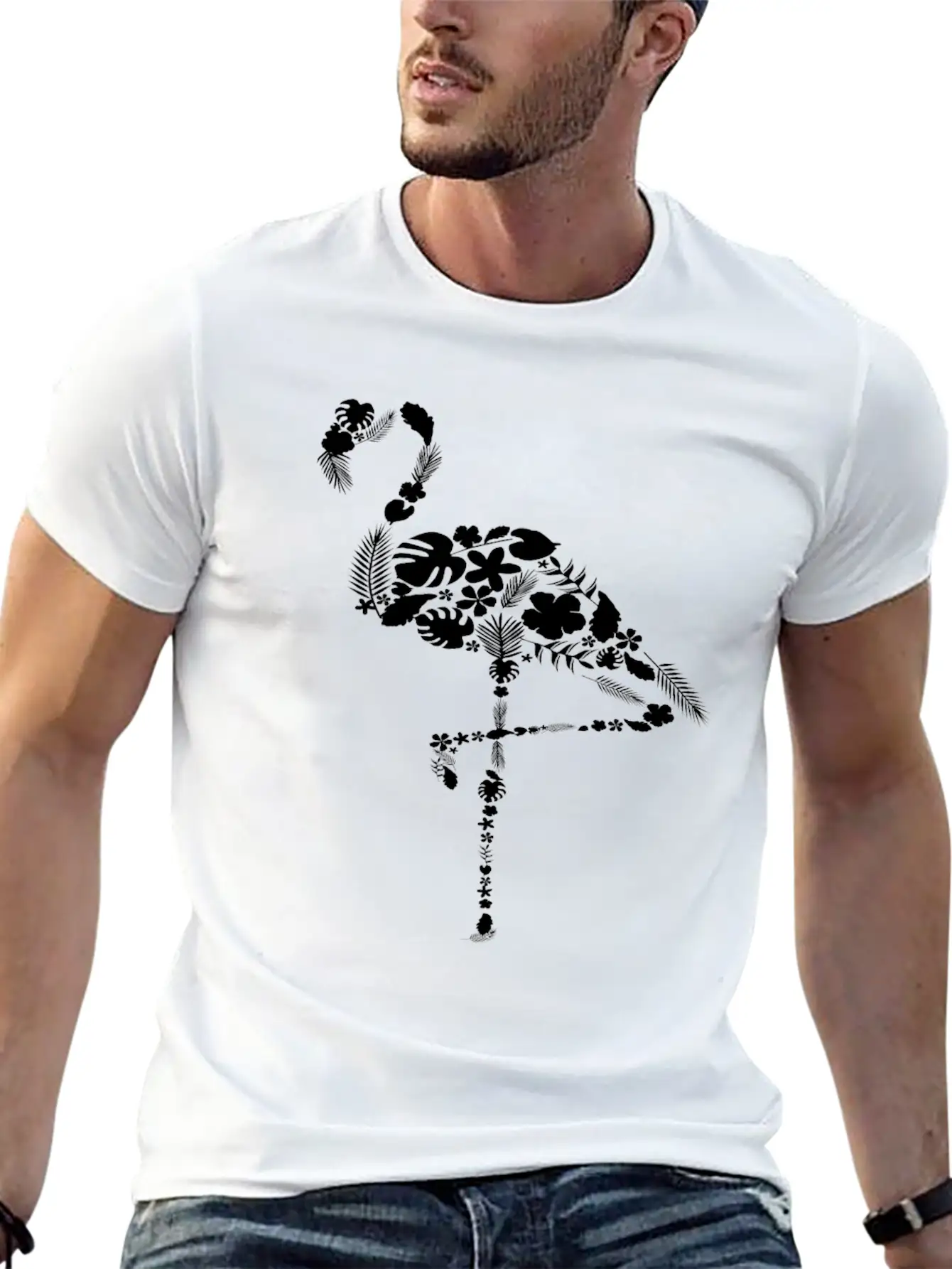 Flamingo Flower Flamingo Soft Cotton Short Sleeve Tee ¨C Unisex Wardrobe Staple