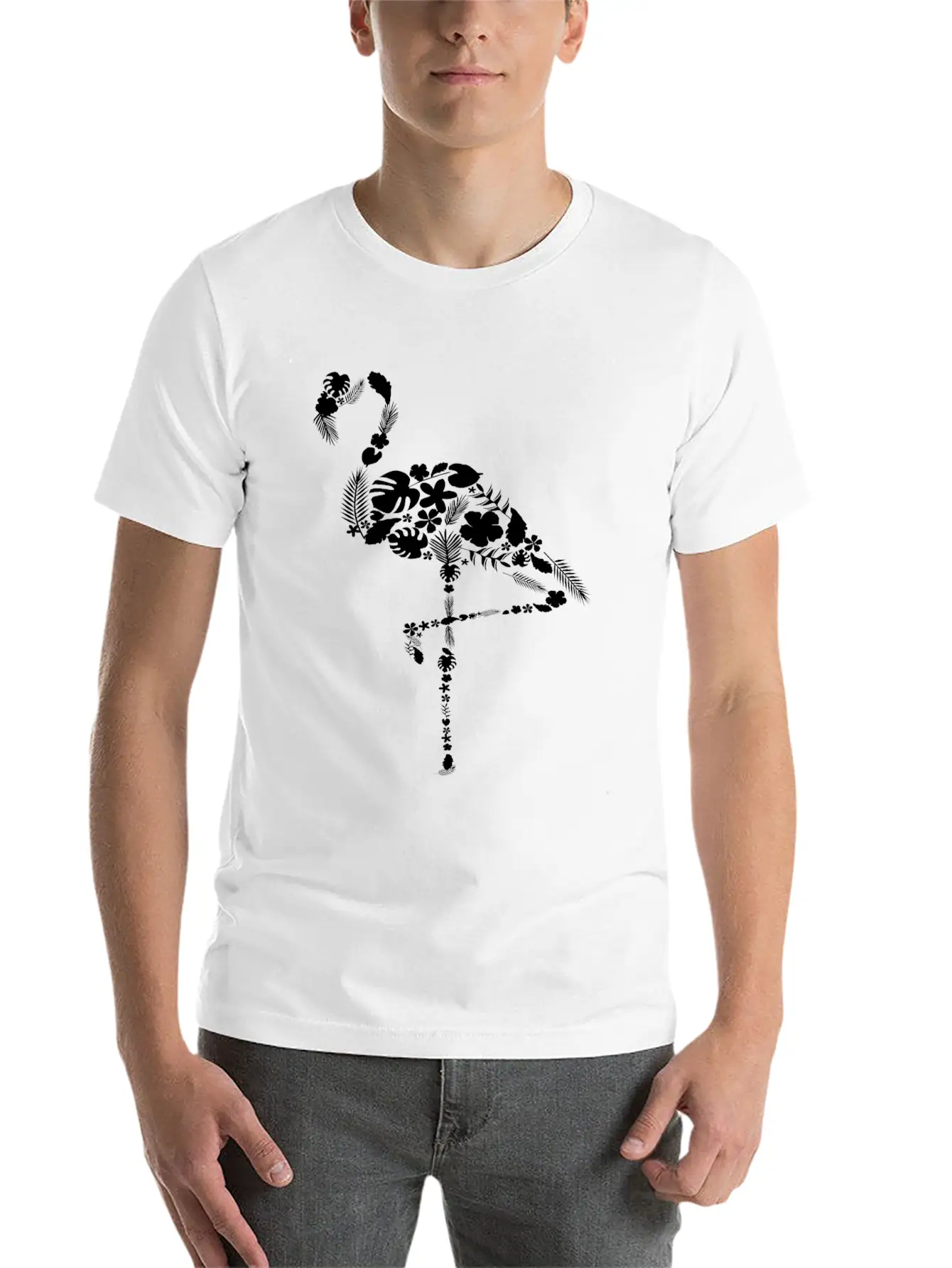 Flamingo Flower Flamingo Soft Cotton Short Sleeve Tee ¨C Unisex Wardrobe Staple
