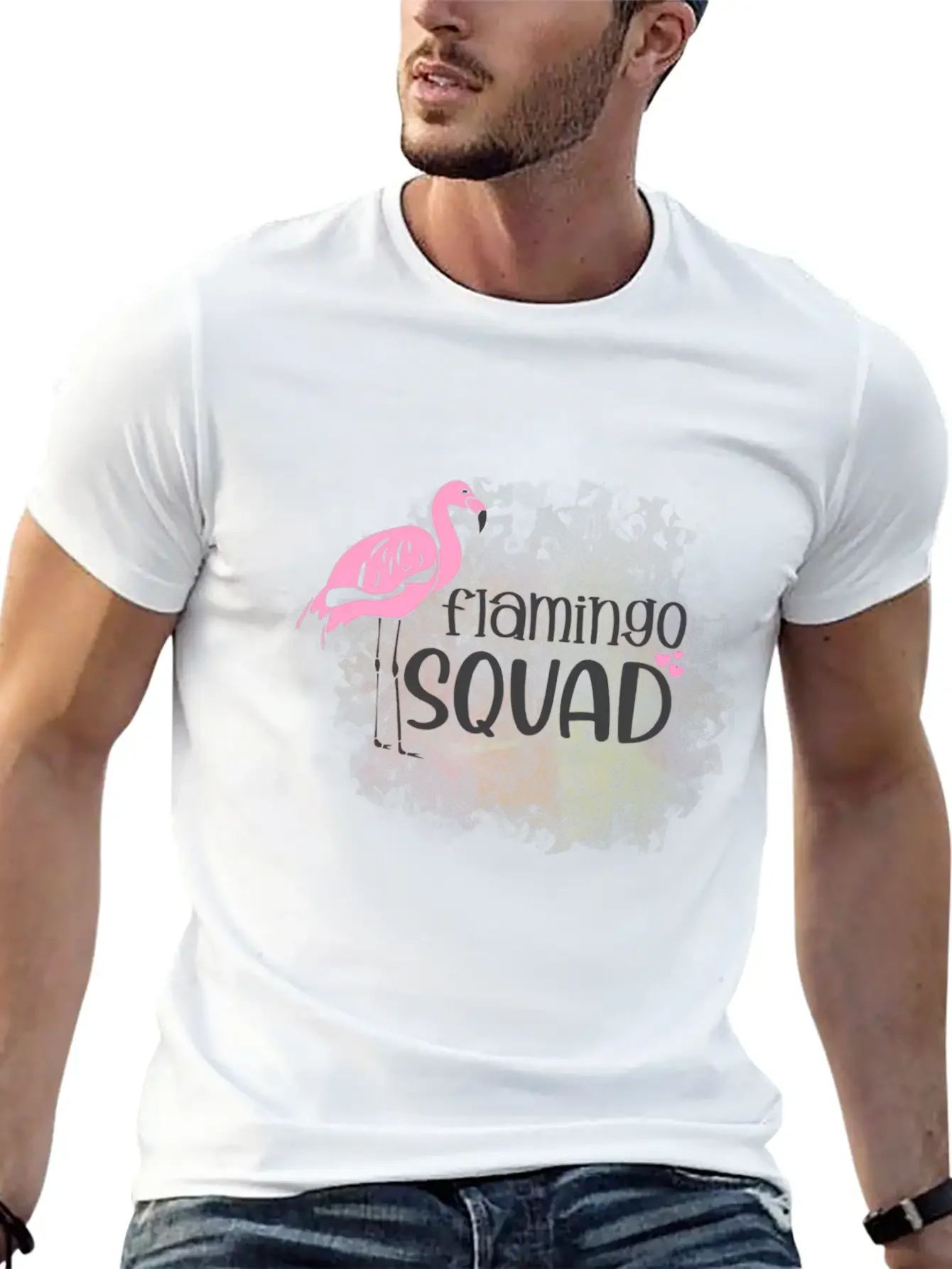 Flamingo Squad Essential Cotton Tee For Daily Outfits ¨C Unisex Style