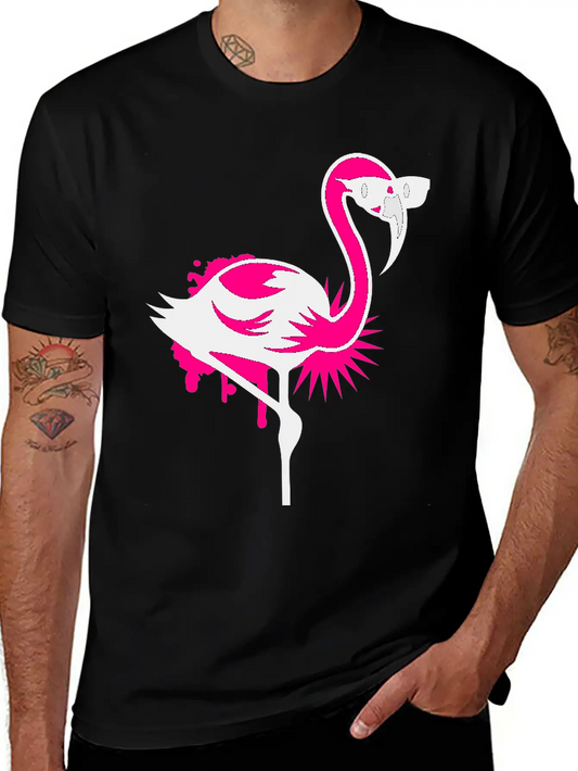 Flamingo With Sunglasses Essential Cotton Tee For Daily Outfits ¨C Unisex Style