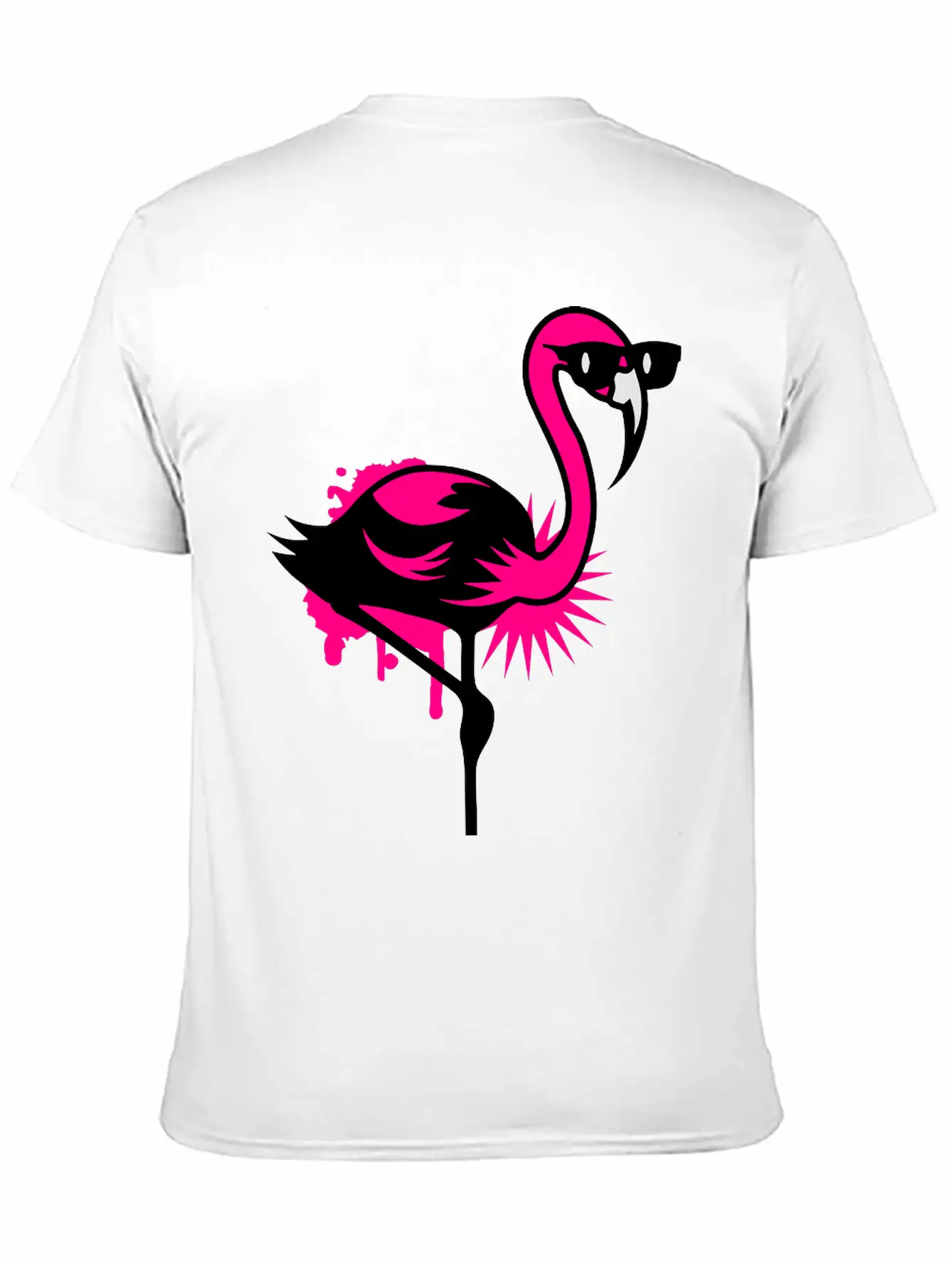 Flamingo With Sunglasses Essential Cotton Tee For Daily Outfits ¨C Unisex Style