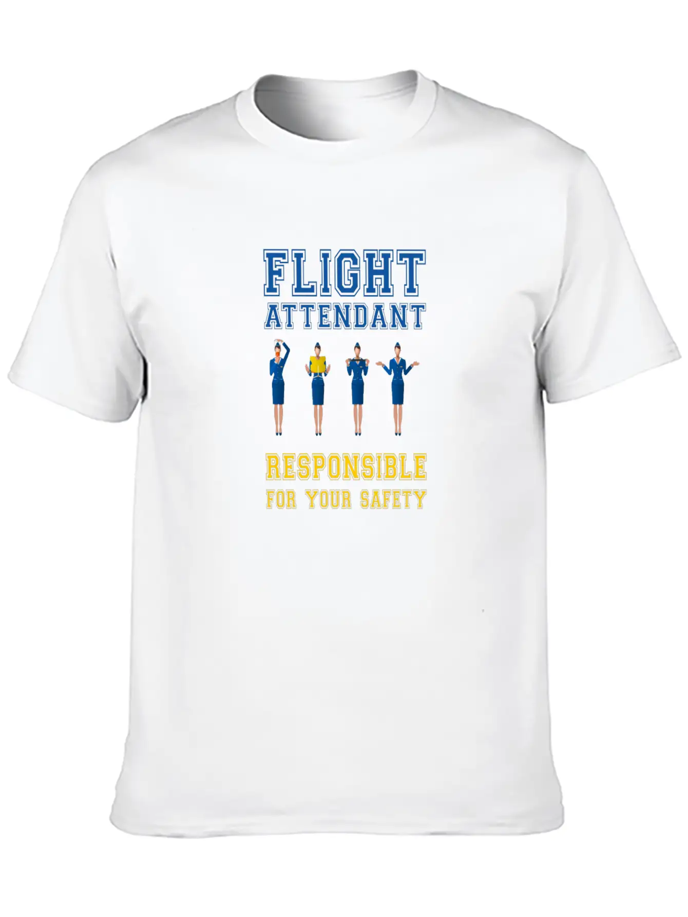 Flight Attendant - Responsible For Your Safety Essential Cotton Tee For Daily Outfits ¨C Unisex Style
