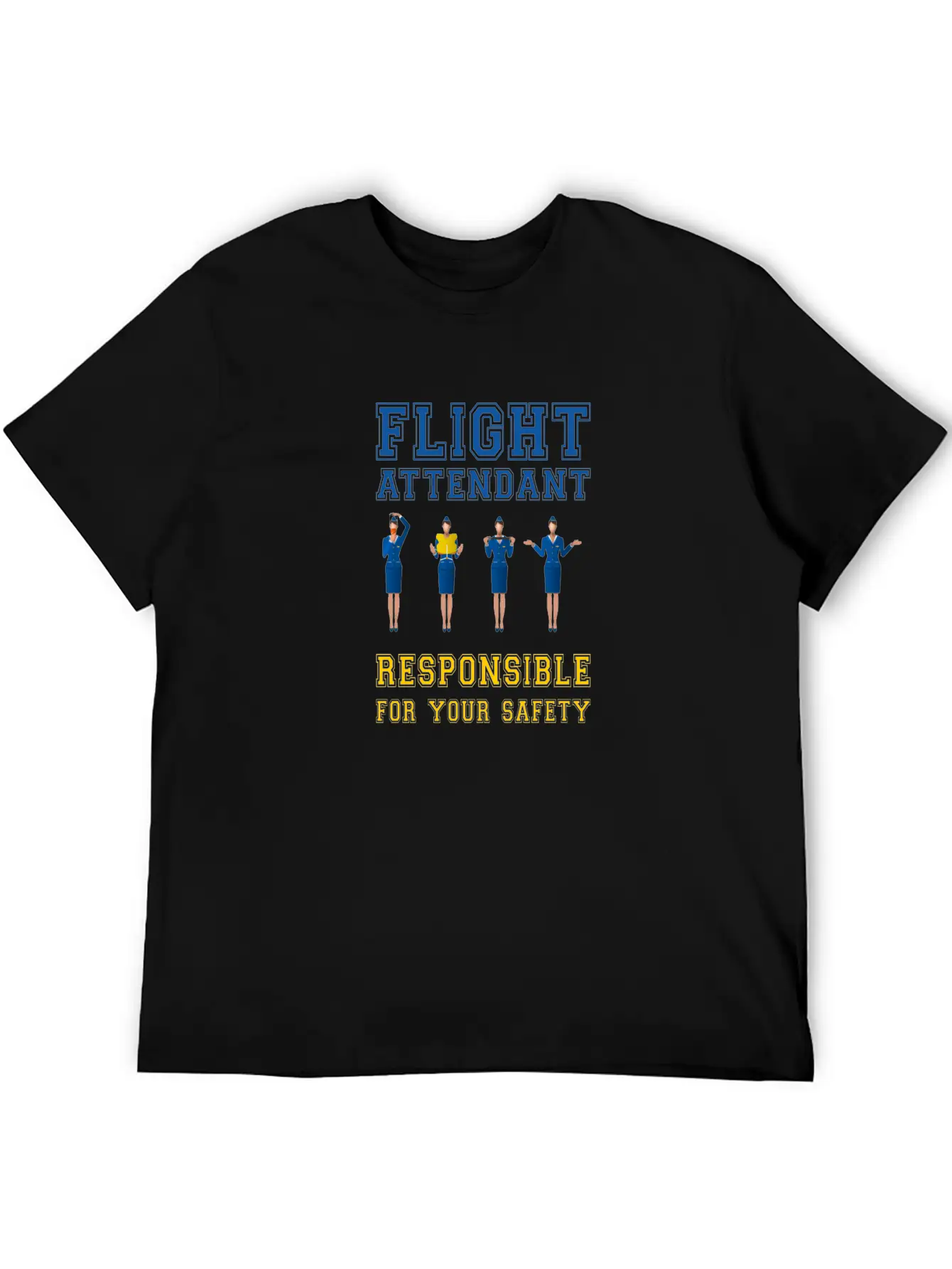 Flight Attendant - Responsible For Your Safety Essential Cotton Tee For Daily Outfits ¨C Unisex Style