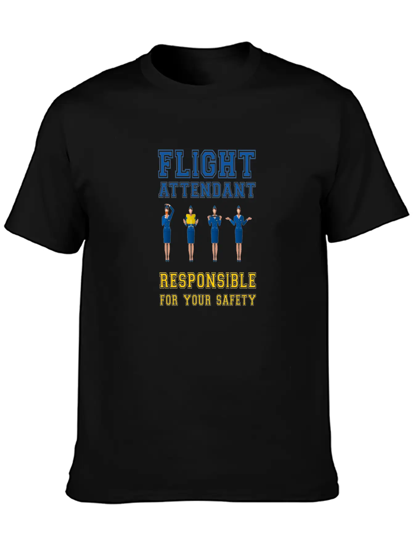 Flight Attendant - Responsible For Your Safety Essential Cotton Tee For Daily Outfits ¨C Unisex Style