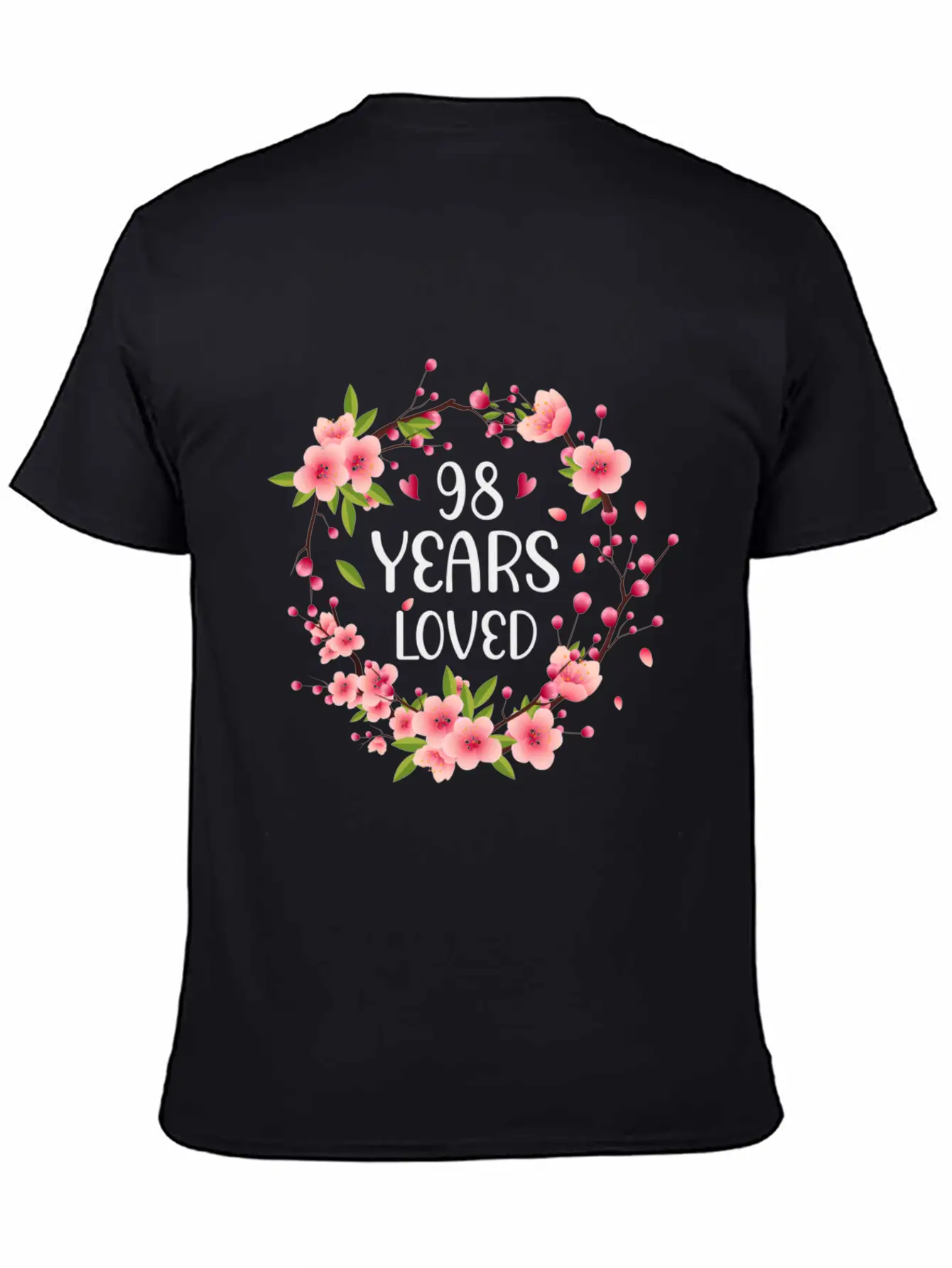 Floral 98 98Th 98 Years Loved Essential Cotton Tee For Daily Outfits ¨C Unisex Style