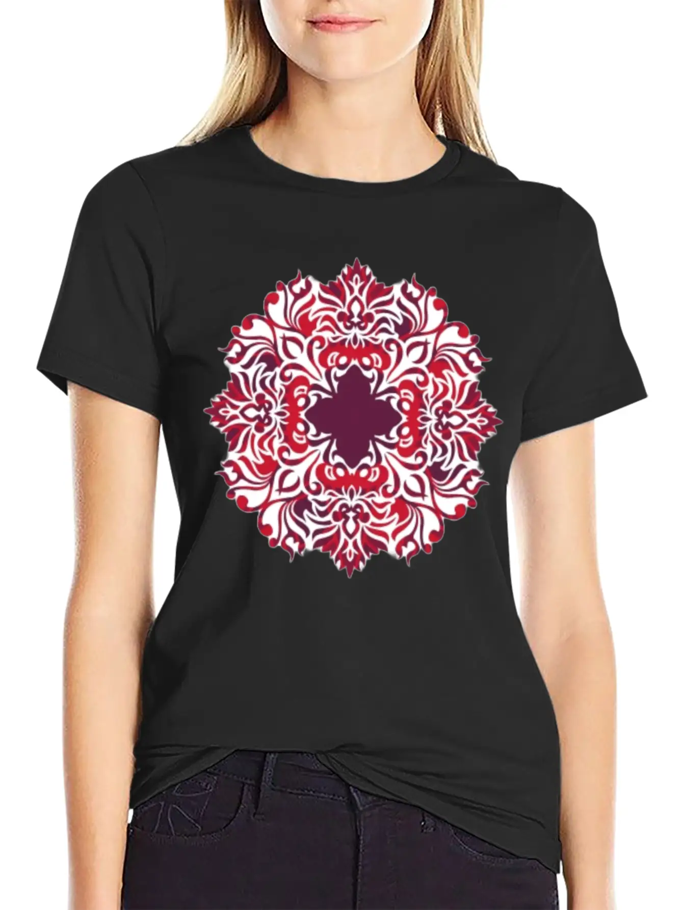 Floral Art Basic Graphic T-Shirt ¨C Daily Comfort In Soft Cotton