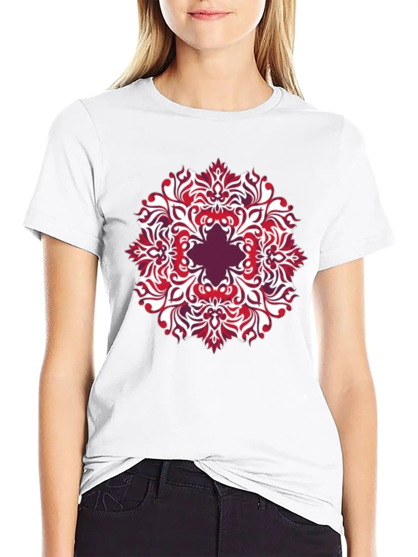 Floral Art Basic Graphic T-Shirt ¨C Daily Comfort In Soft Cotton