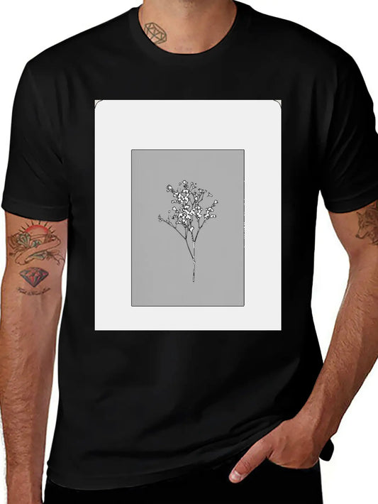 Floral Design Unisex Casual T-Shirt ¨C Clean Design For Daily Comfort
