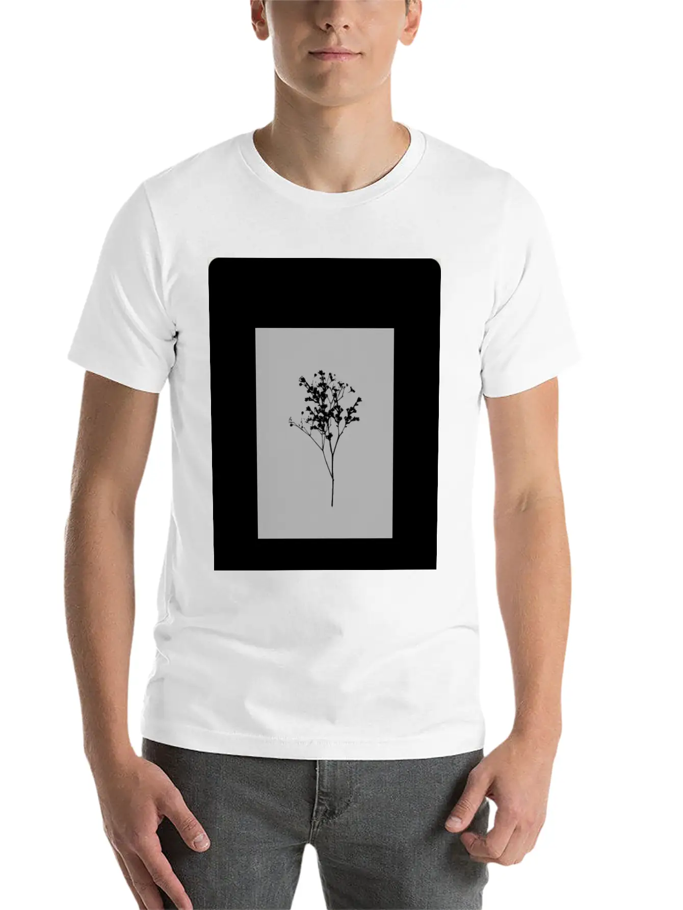 Floral Design Unisex Casual T-Shirt ¨C Clean Design For Daily Comfort