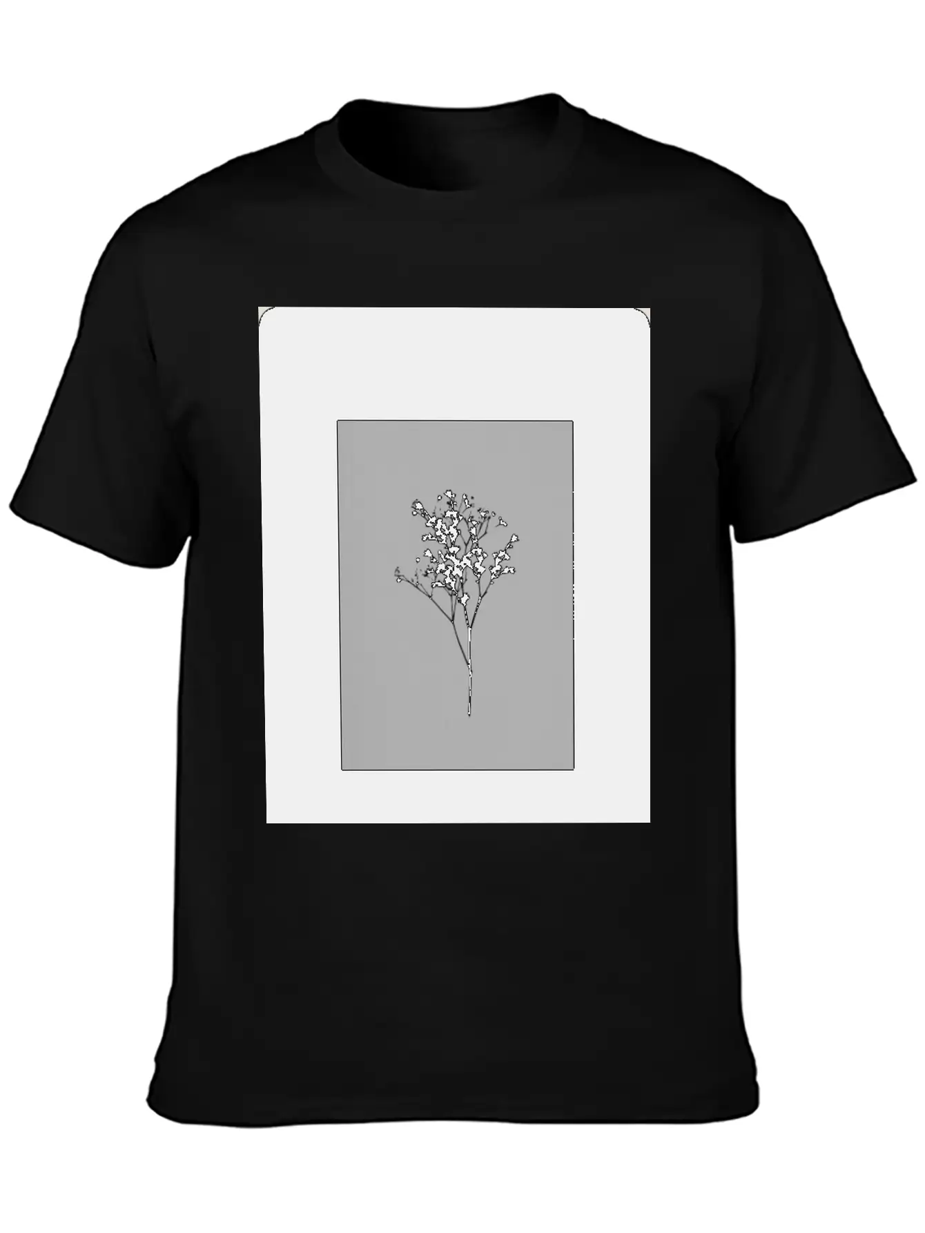 Floral Design Unisex Casual T-Shirt ¨C Clean Design For Daily Comfort