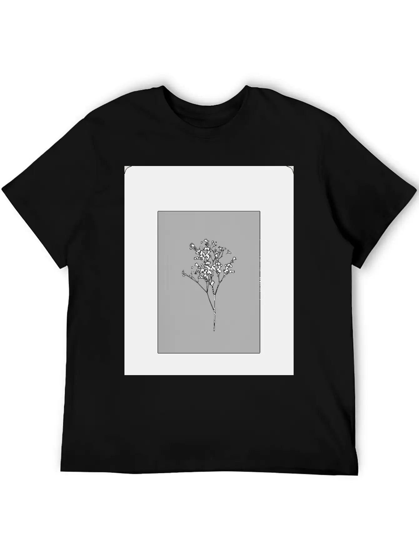 Floral Design Unisex Casual T-Shirt ¨C Clean Design For Daily Comfort