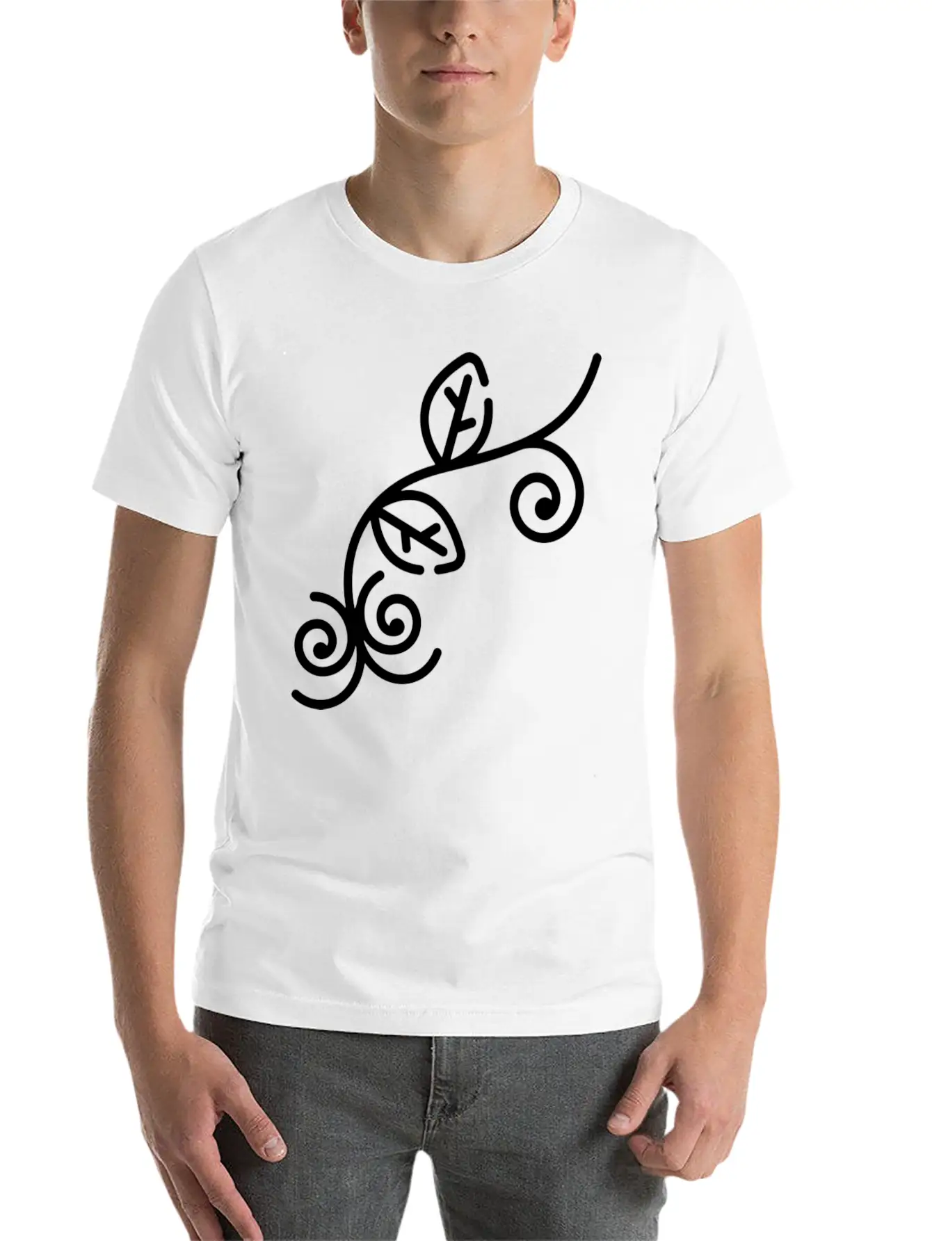 Floral Illustration Unisex Casual T-Shirt ¨C Clean Design For Daily Comfort