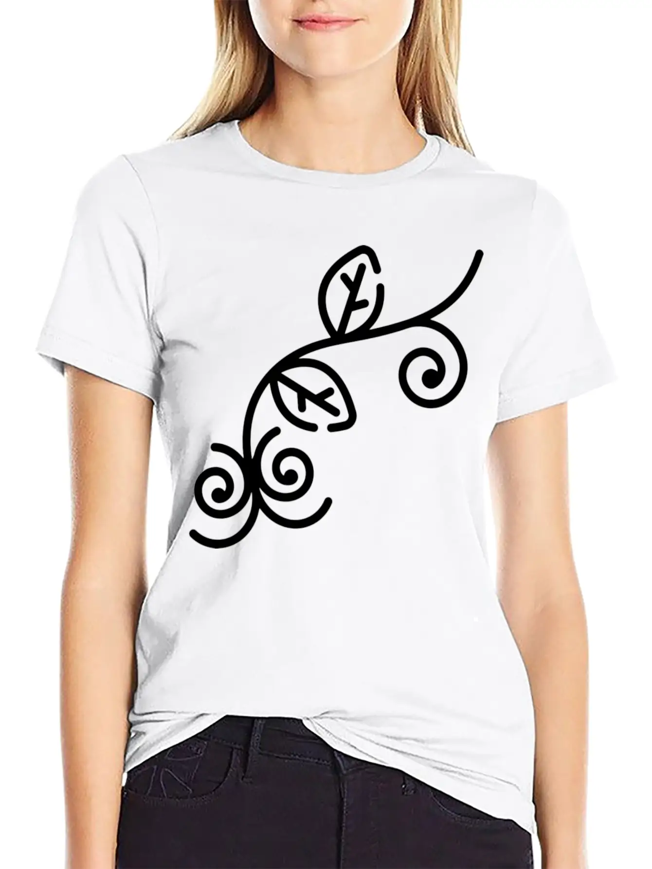 Floral Illustration Unisex Casual T-Shirt ¨C Clean Design For Daily Comfort