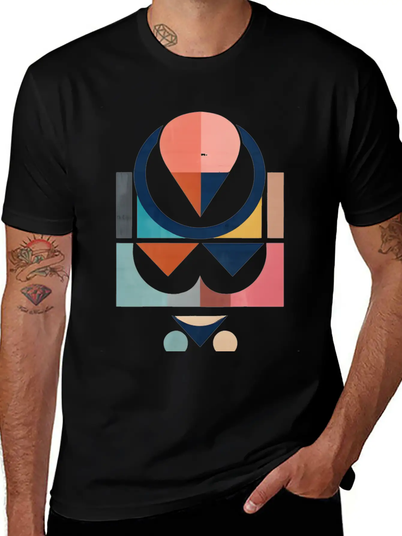 Floral Modern Geometric Mid Century Basic Graphic T-Shirt ¨C Daily Comfort In Soft Cotton