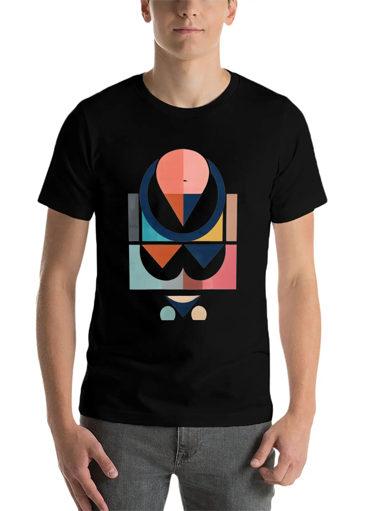 Floral Modern Geometric Mid Century Basic Graphic T-Shirt ¨C Daily Comfort In Soft Cotton