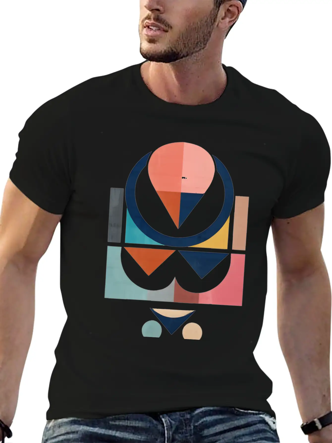 Floral Modern Geometric Mid Century Basic Graphic T-Shirt ¨C Daily Comfort In Soft Cotton