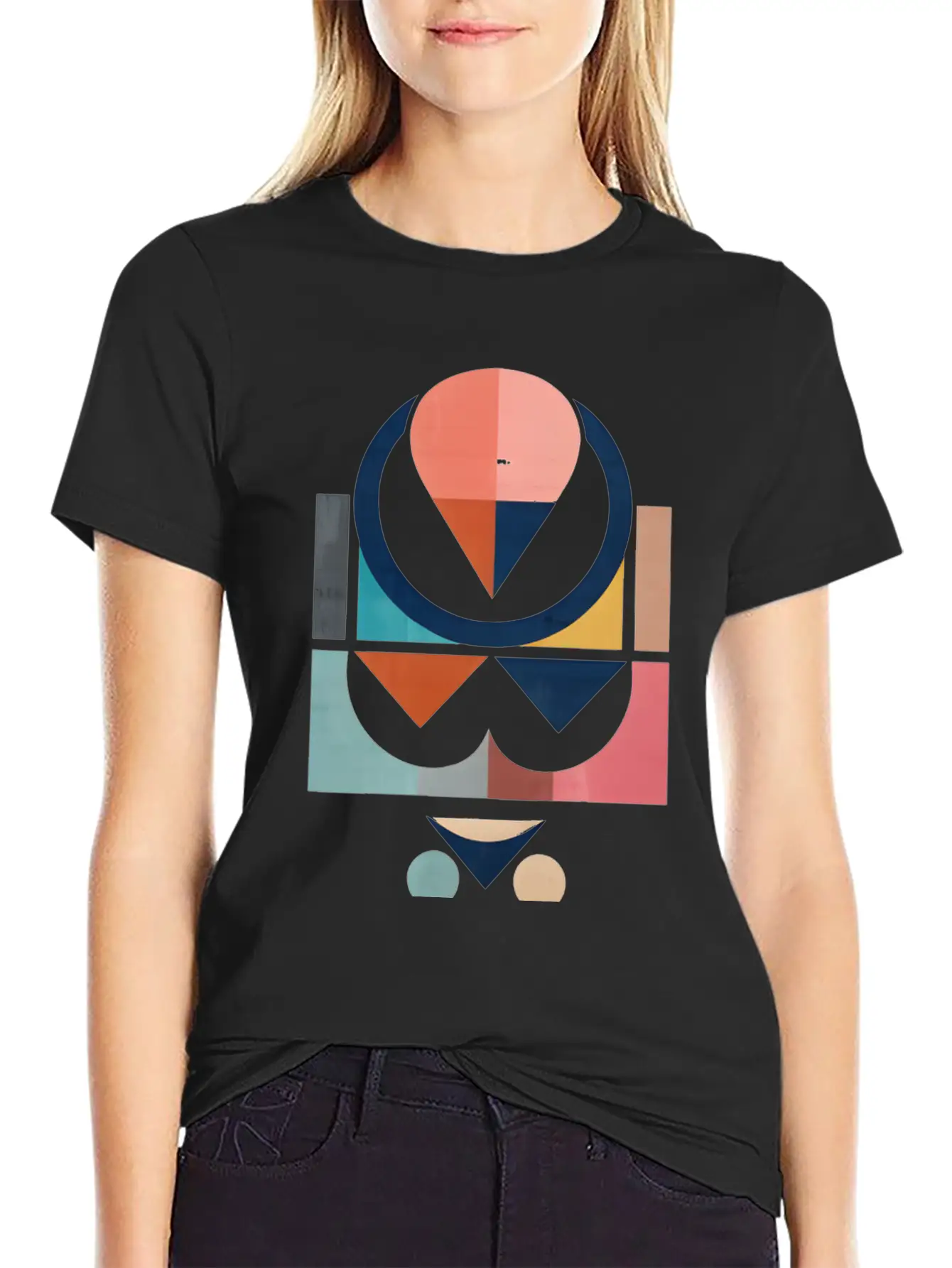Floral Modern Geometric Mid Century Basic Graphic T-Shirt ¨C Daily Comfort In Soft Cotton