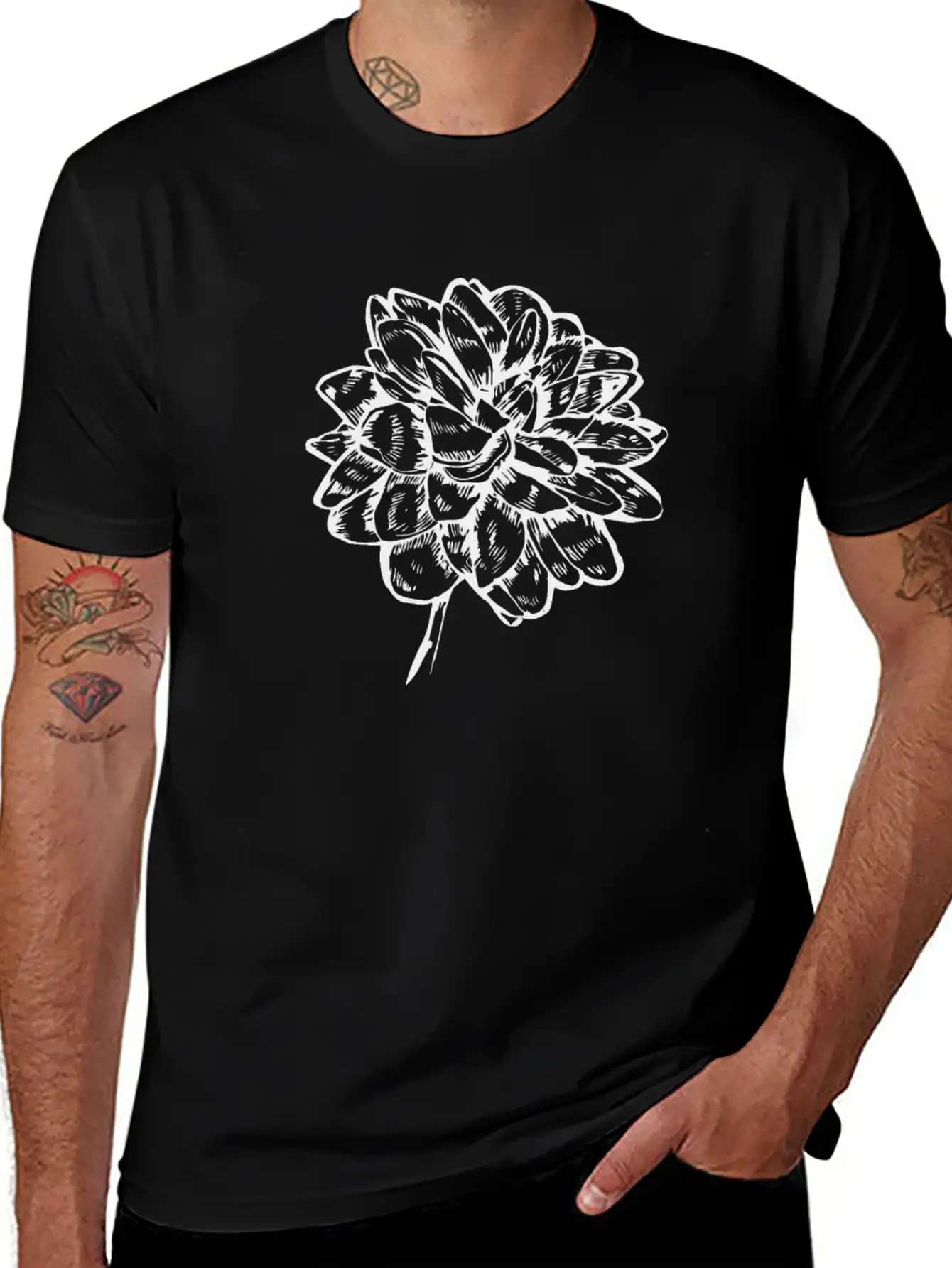 Flower And Floral Symbol Basic Graphic T-Shirt ¨C Daily Comfort In Soft Cotton