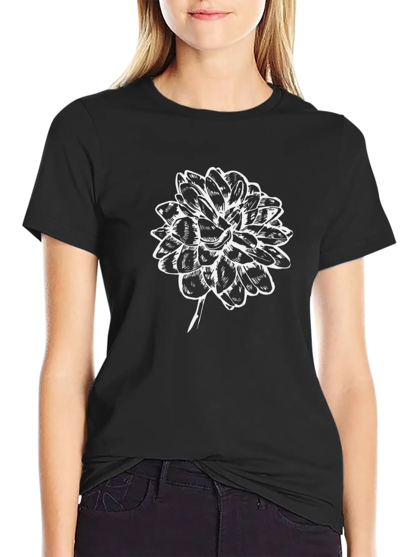 Flower And Floral Symbol Basic Graphic T-Shirt ¨C Daily Comfort In Soft Cotton