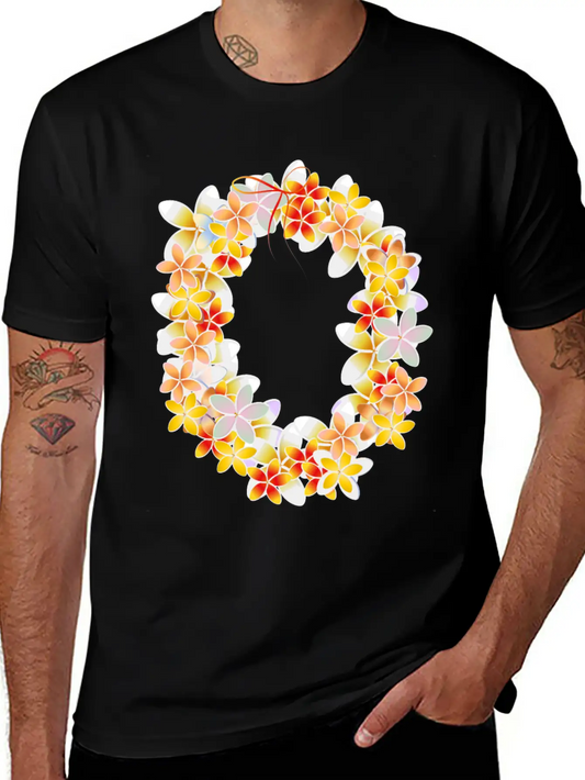 Flower Chain As A Fragrant Welcome Gift Essential Cotton Tee For Daily Outfits ¨C Unisex Style