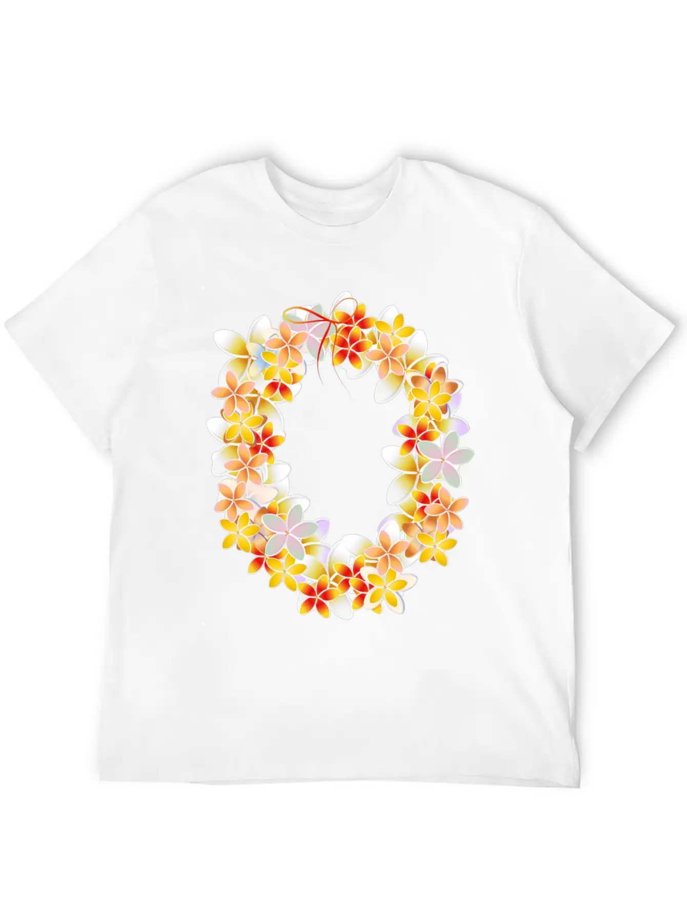 Flower Chain As A Fragrant Welcome Gift Essential Cotton Tee For Daily Outfits ¨C Unisex Style