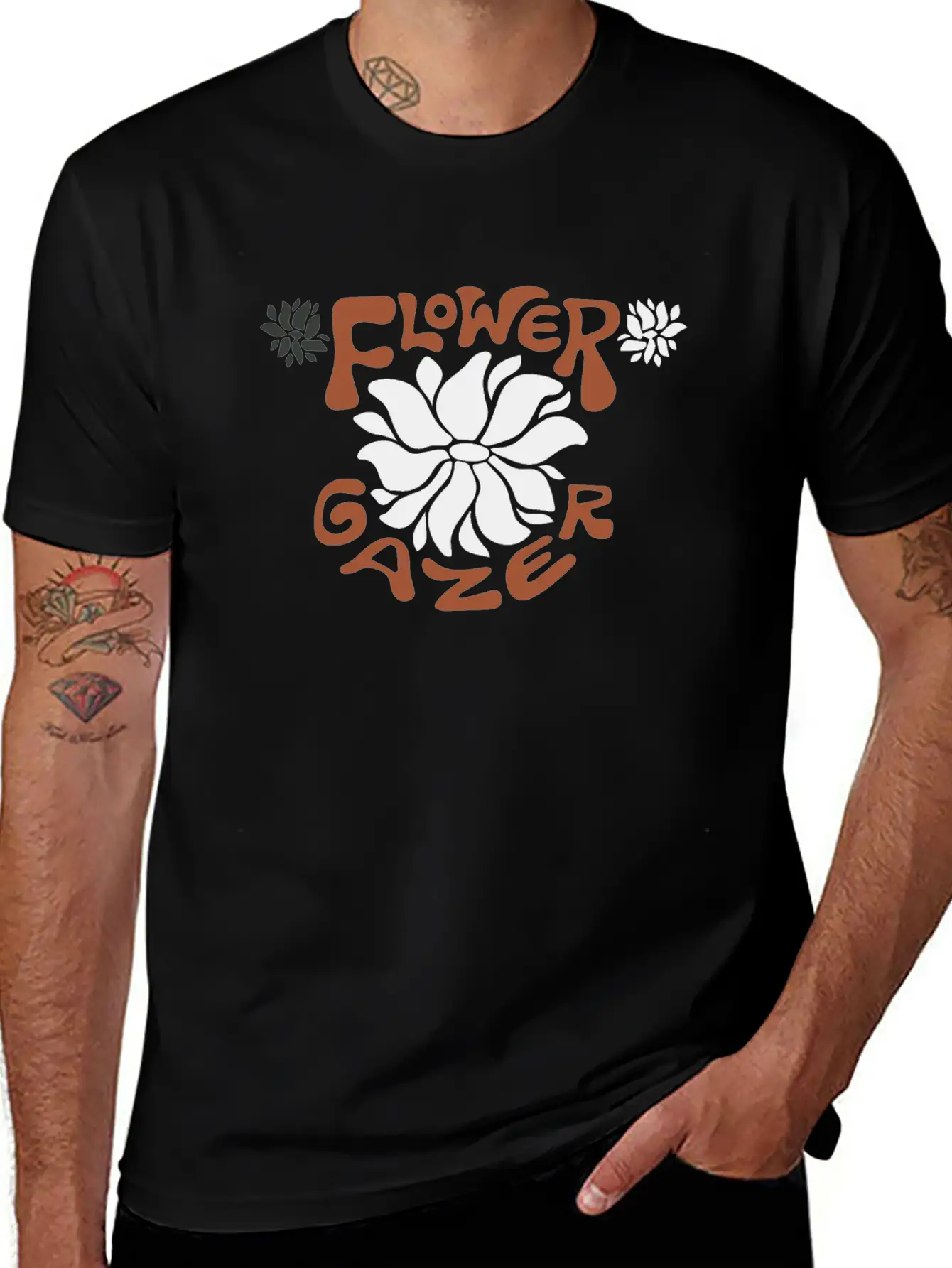 Flower Gazer Basic Graphic T-Shirt ¨C Daily Comfort In Soft Cotton