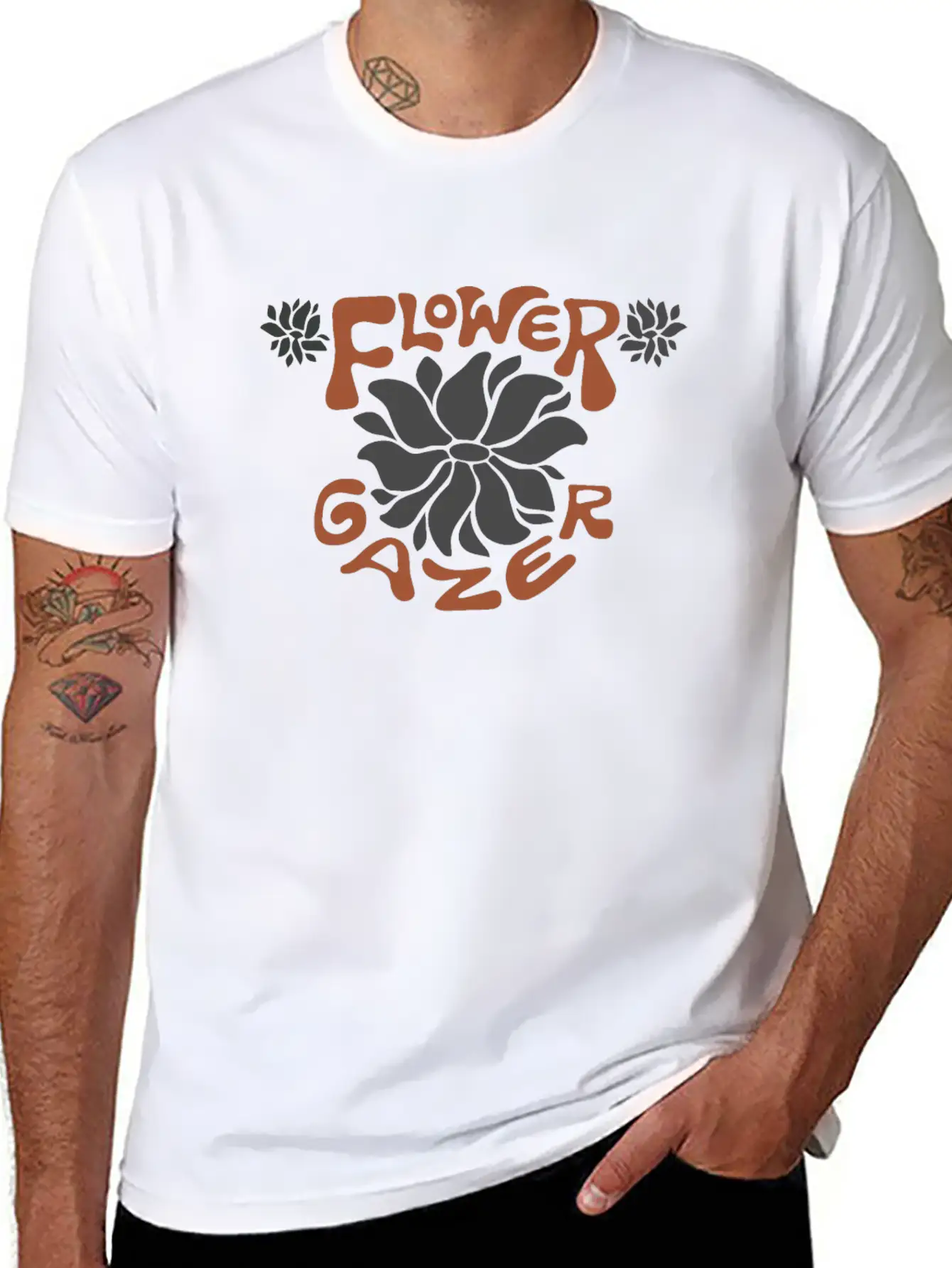 Flower Gazer Basic Graphic T-Shirt ¨C Daily Comfort In Soft Cotton