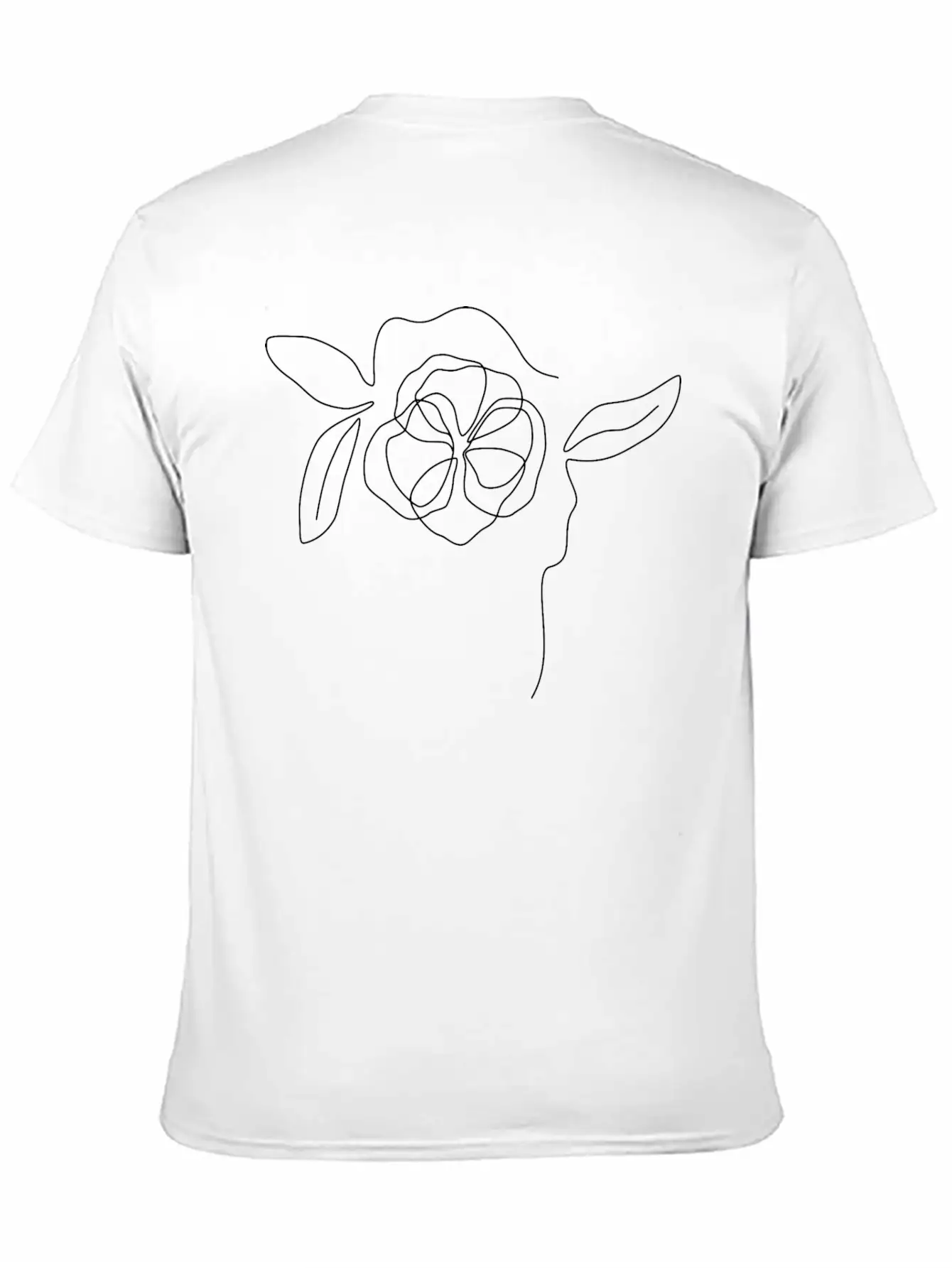 Flower Line Art Soft Cotton Short Sleeve Tee ¨C Unisex Wardrobe Staple