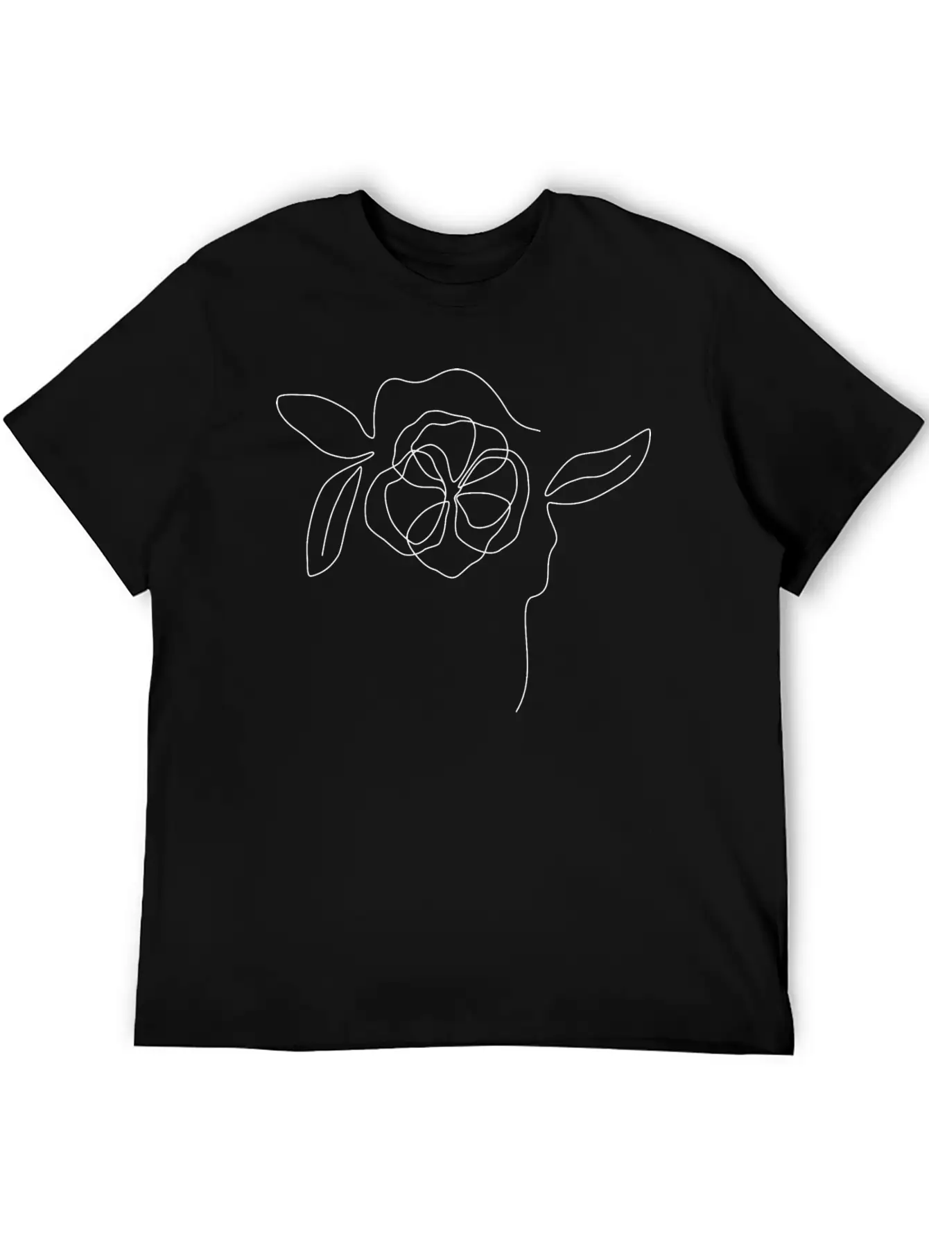 Flower Line Art Soft Cotton Short Sleeve Tee ¨C Unisex Wardrobe Staple
