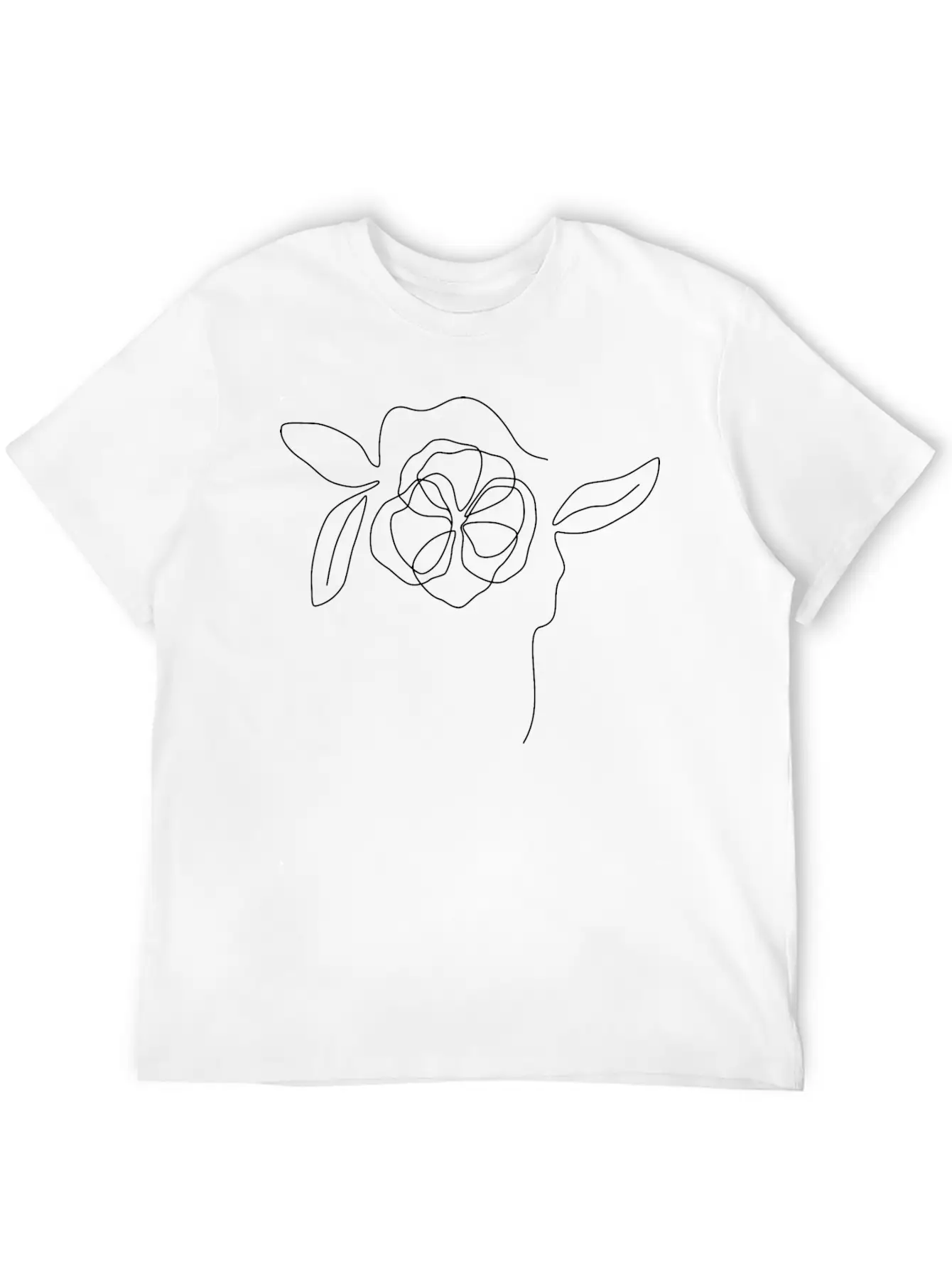 Flower Line Art Soft Cotton Short Sleeve Tee ¨C Unisex Wardrobe Staple
