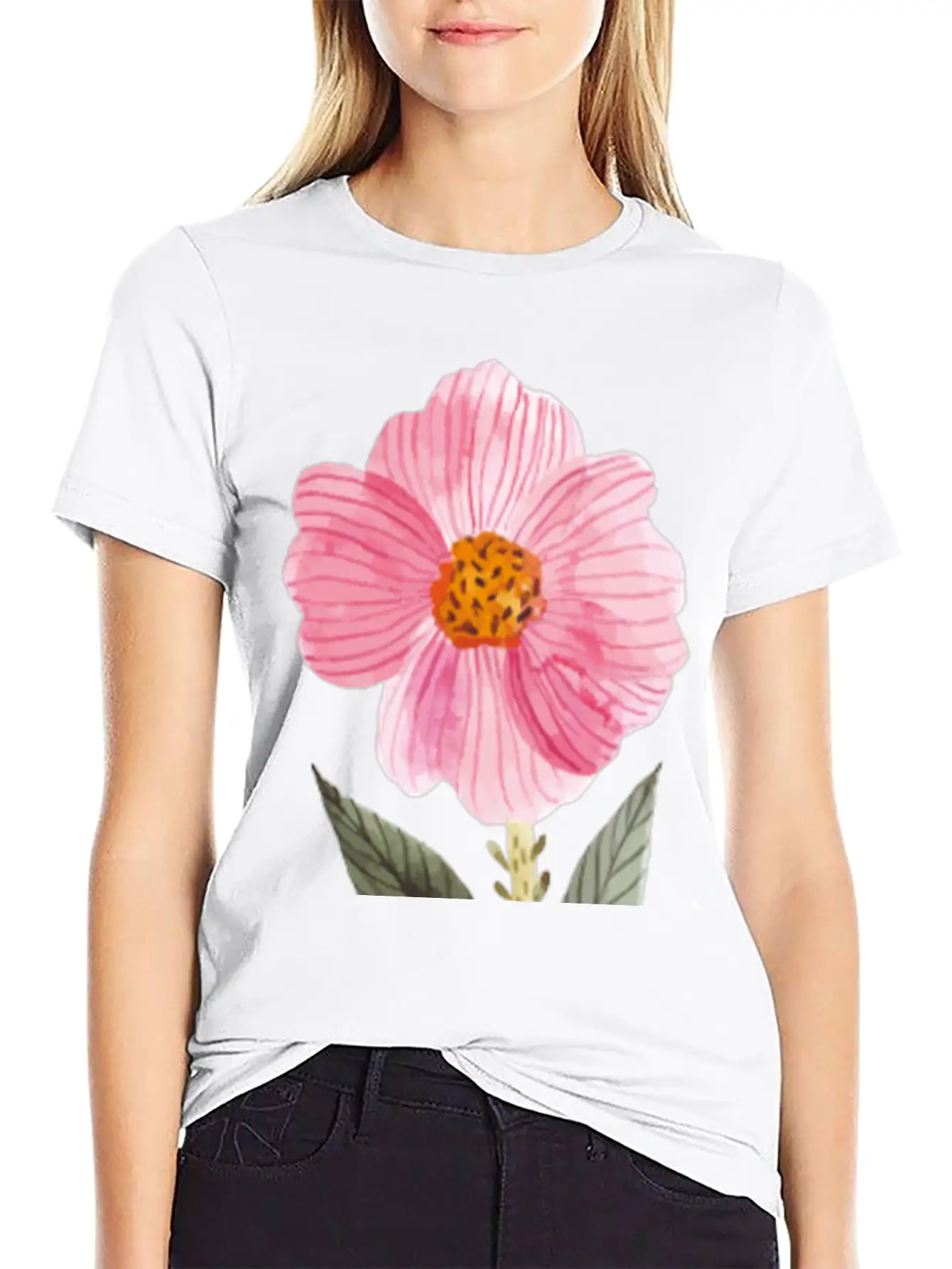 Flower Unisex Casual T-Shirt ¨C Clean Design For Daily Comfort