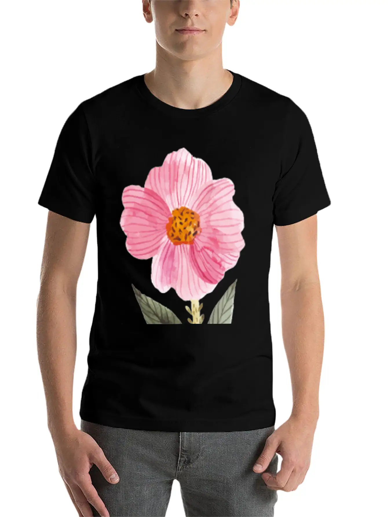 Flower Unisex Casual T-Shirt ¨C Clean Design For Daily Comfort