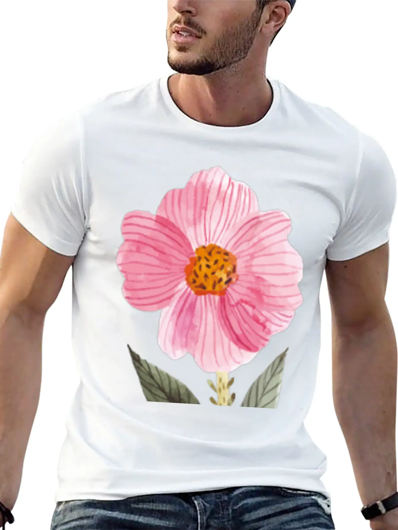 Flower Unisex Casual T-Shirt ¨C Clean Design For Daily Comfort