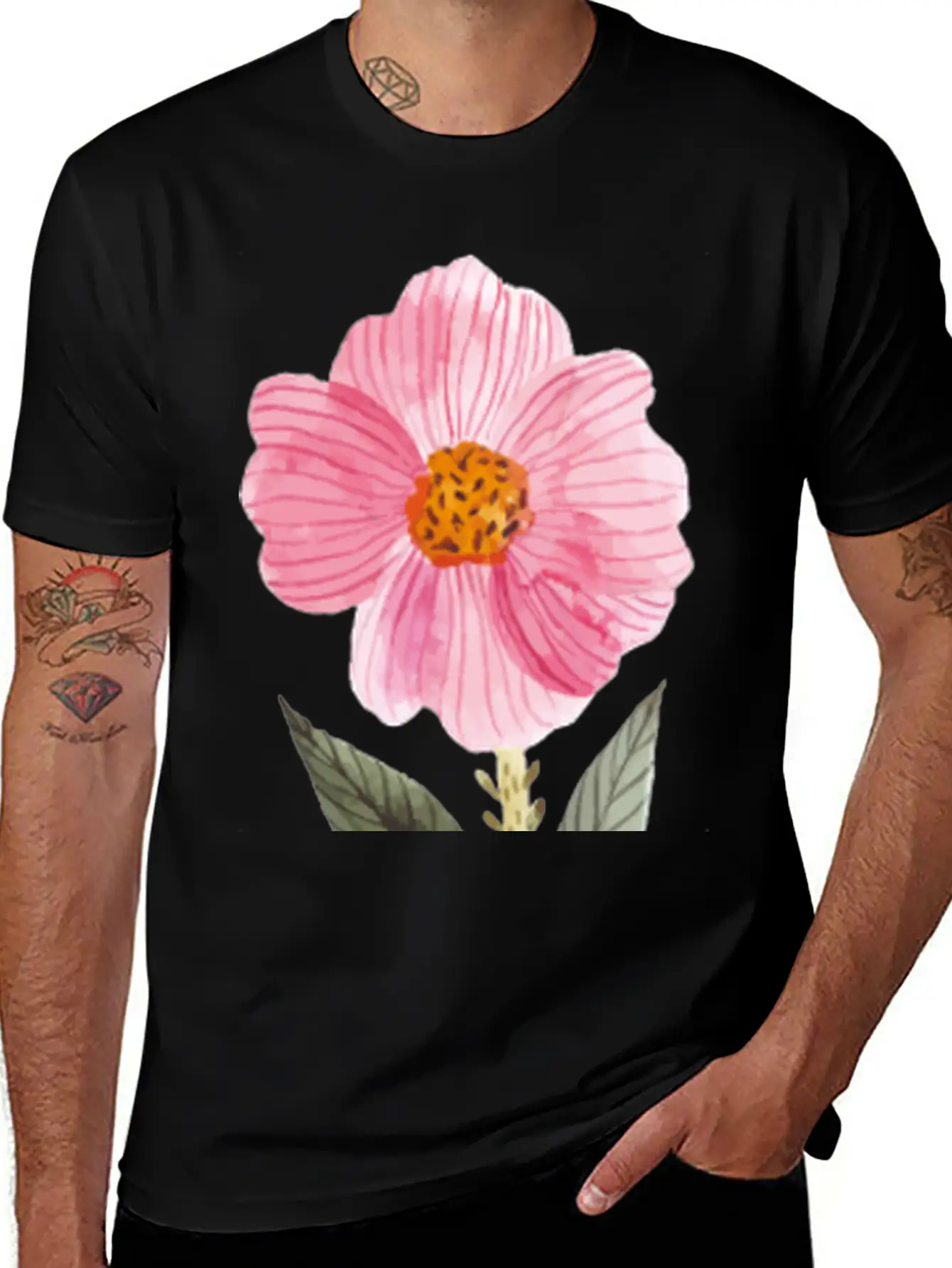 Flower Unisex Casual T-Shirt ¨C Clean Design For Daily Comfort