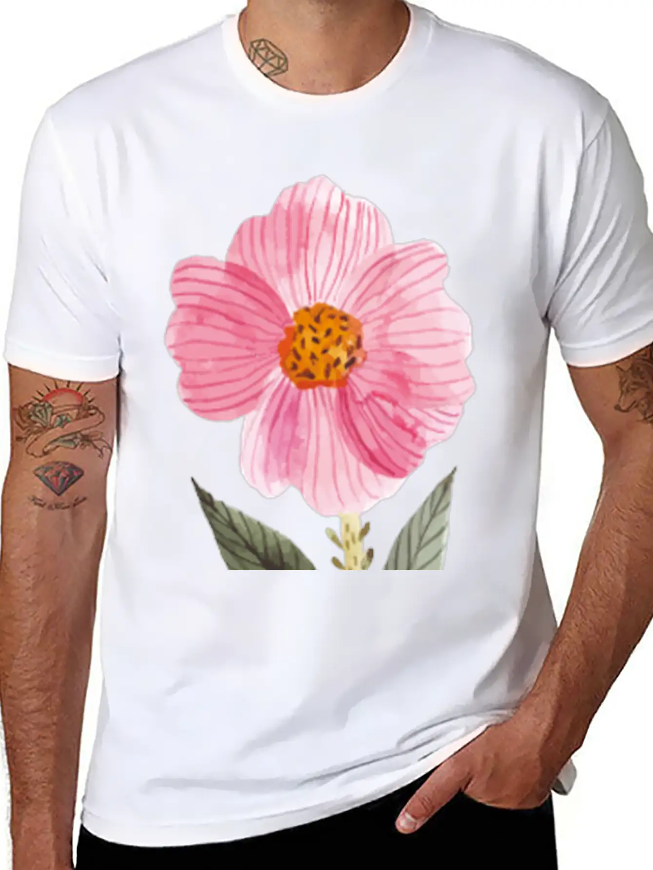 Flower Unisex Casual T-Shirt ¨C Clean Design For Daily Comfort