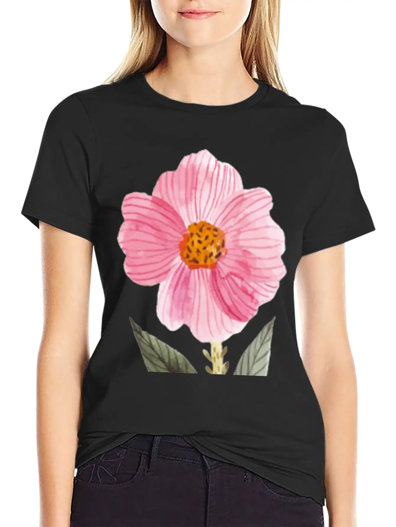Flower Unisex Casual T-Shirt ¨C Clean Design For Daily Comfort