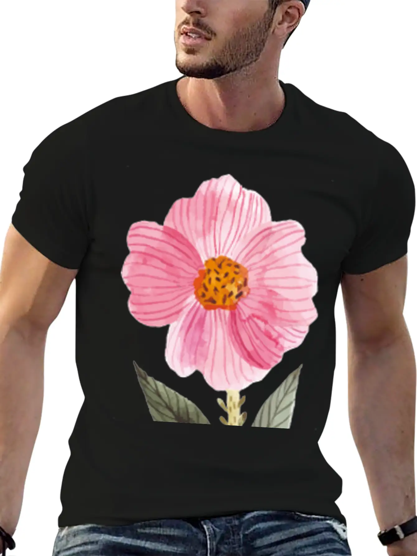 Flower Unisex Casual T-Shirt ¨C Clean Design For Daily Comfort