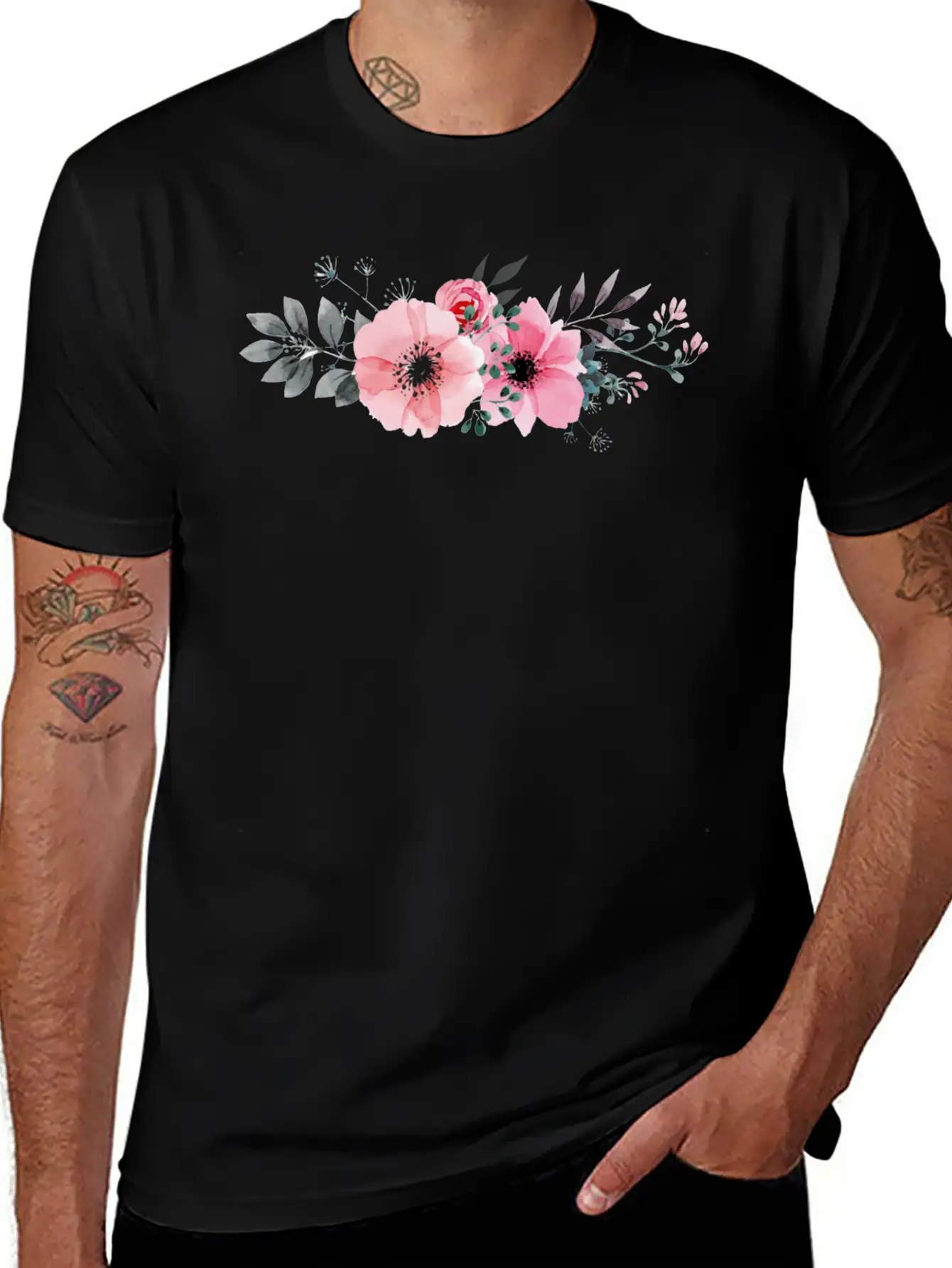 Flowers Basic Graphic T-Shirt ¨C Daily Comfort In Soft Cotton