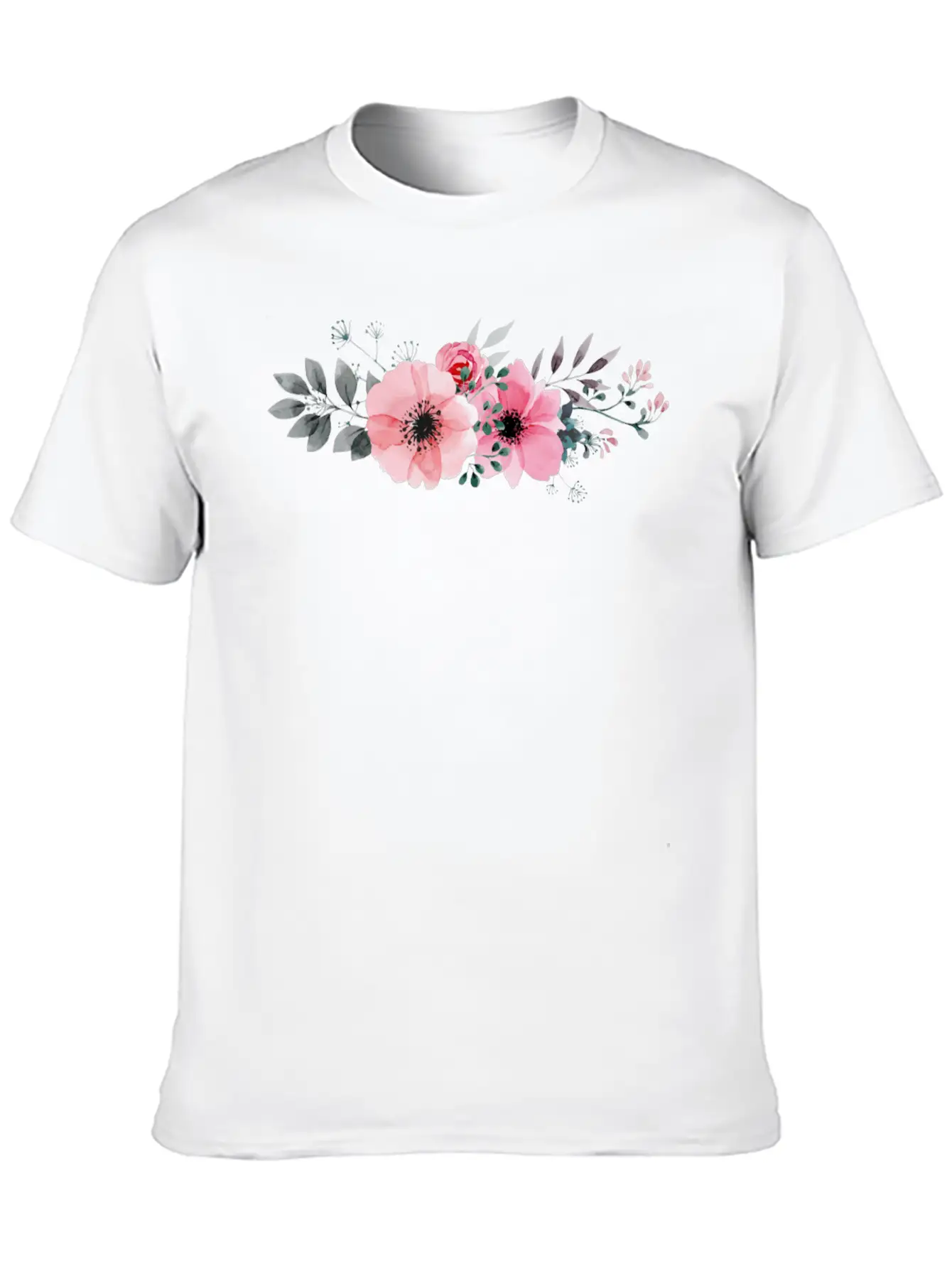 Flowers Basic Graphic T-Shirt ¨C Daily Comfort In Soft Cotton