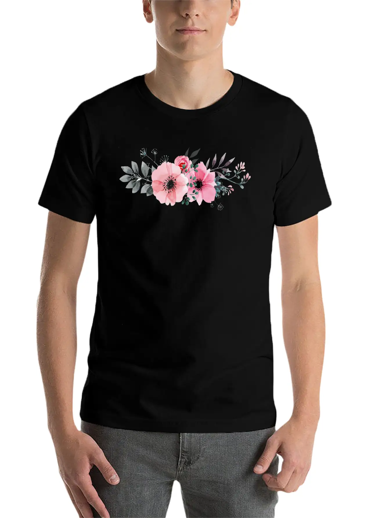 Flowers Basic Graphic T-Shirt ¨C Daily Comfort In Soft Cotton