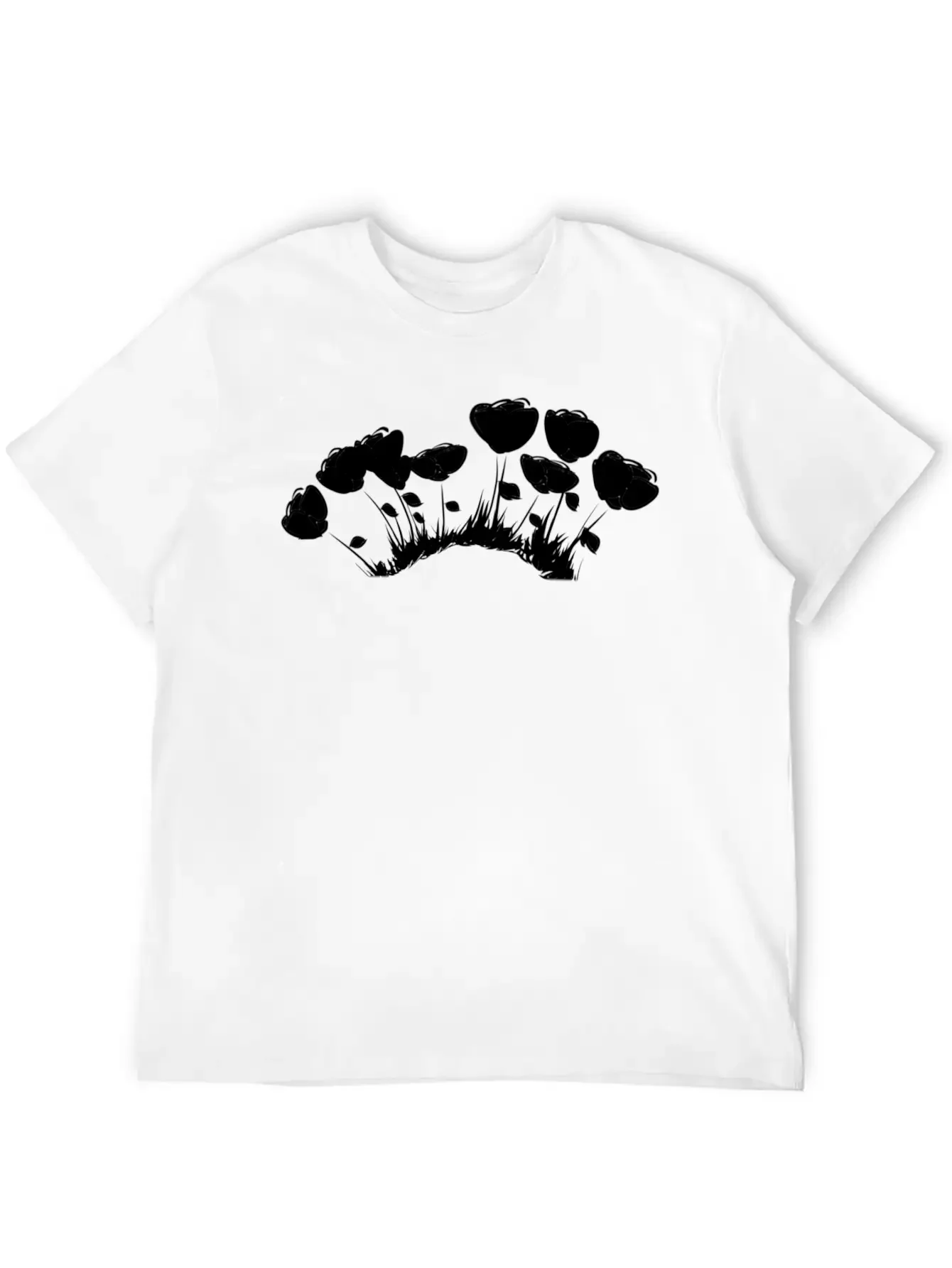 Flowers Grass Icon Plant Essential Cotton Tee For Daily Outfits ¨C Unisex Style