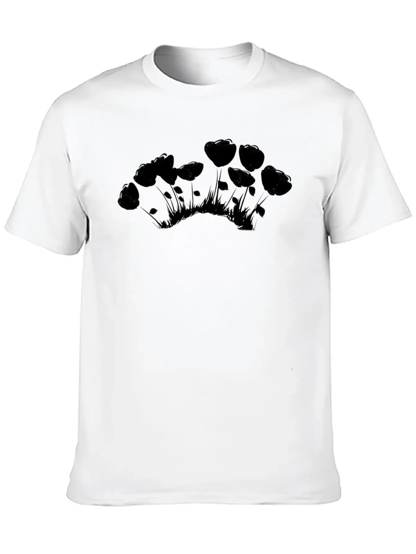 Flowers Grass Icon Plant Essential Cotton Tee For Daily Outfits ¨C Unisex Style