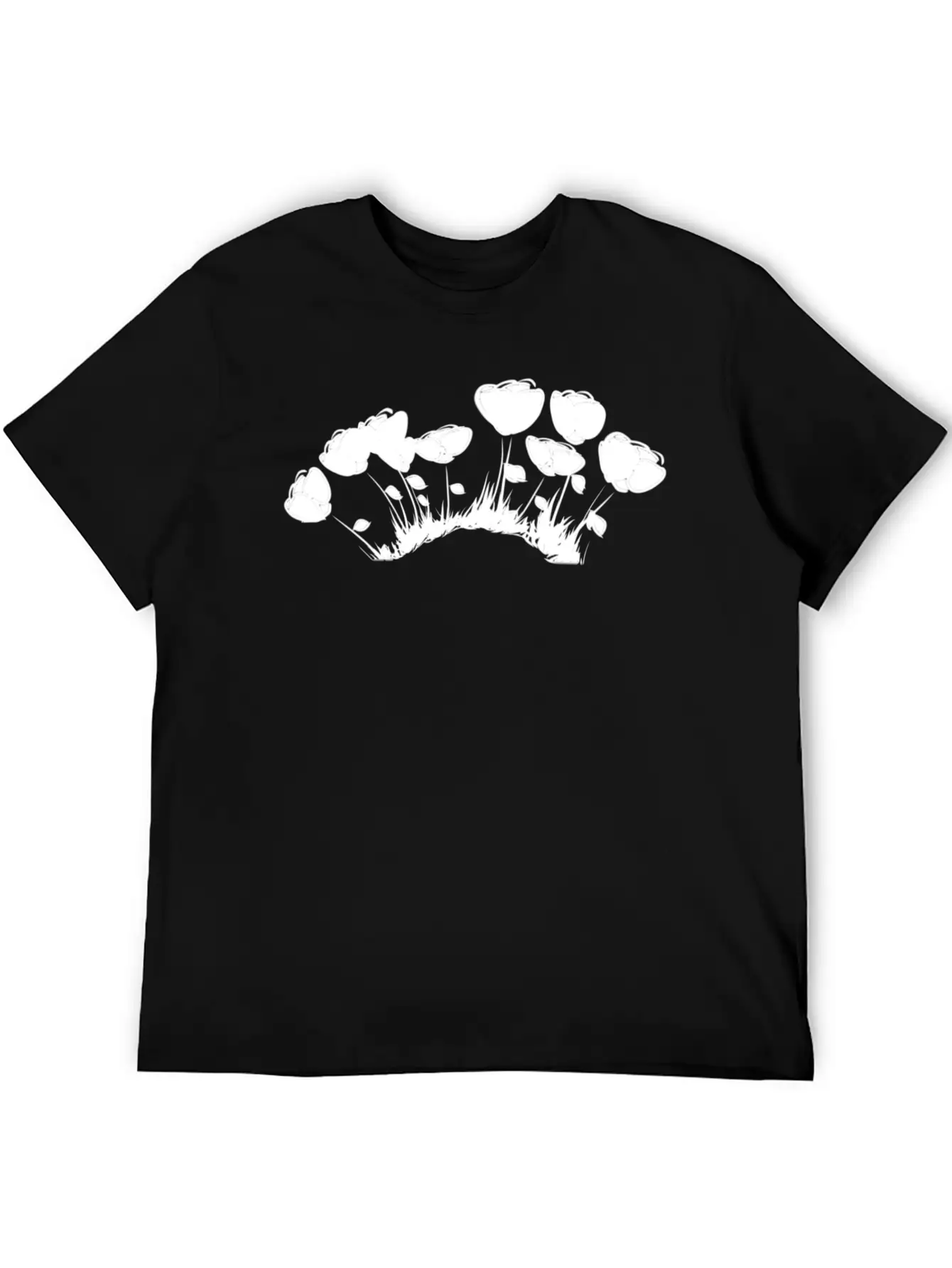 Flowers Grass Icon Plant Essential Cotton Tee For Daily Outfits ¨C Unisex Style