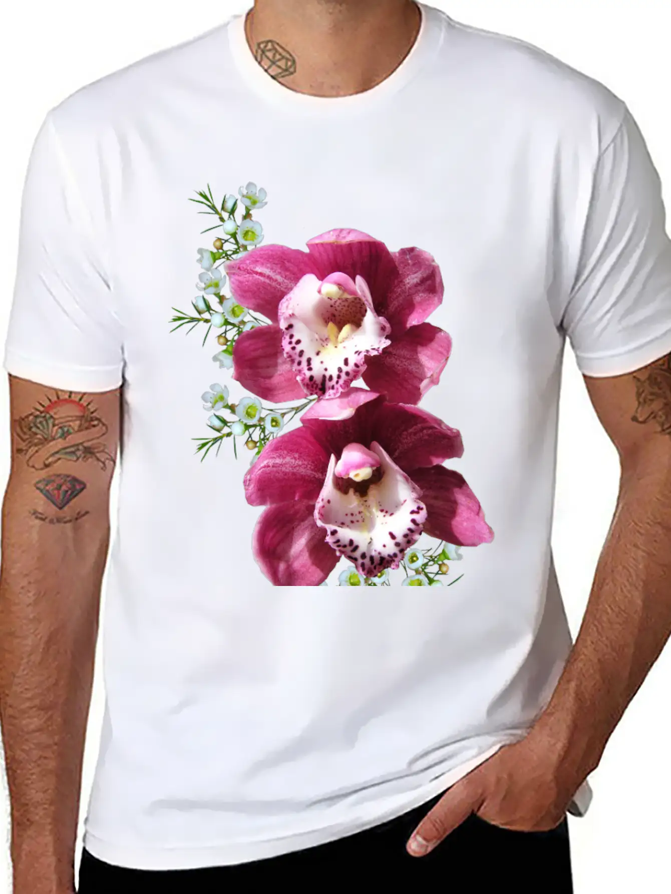 Flowers Lilies Tulips Orchids Sunflower Dahlia Ger Unisex Casual T-Shirt ¨C Clean Design For Daily Comfort