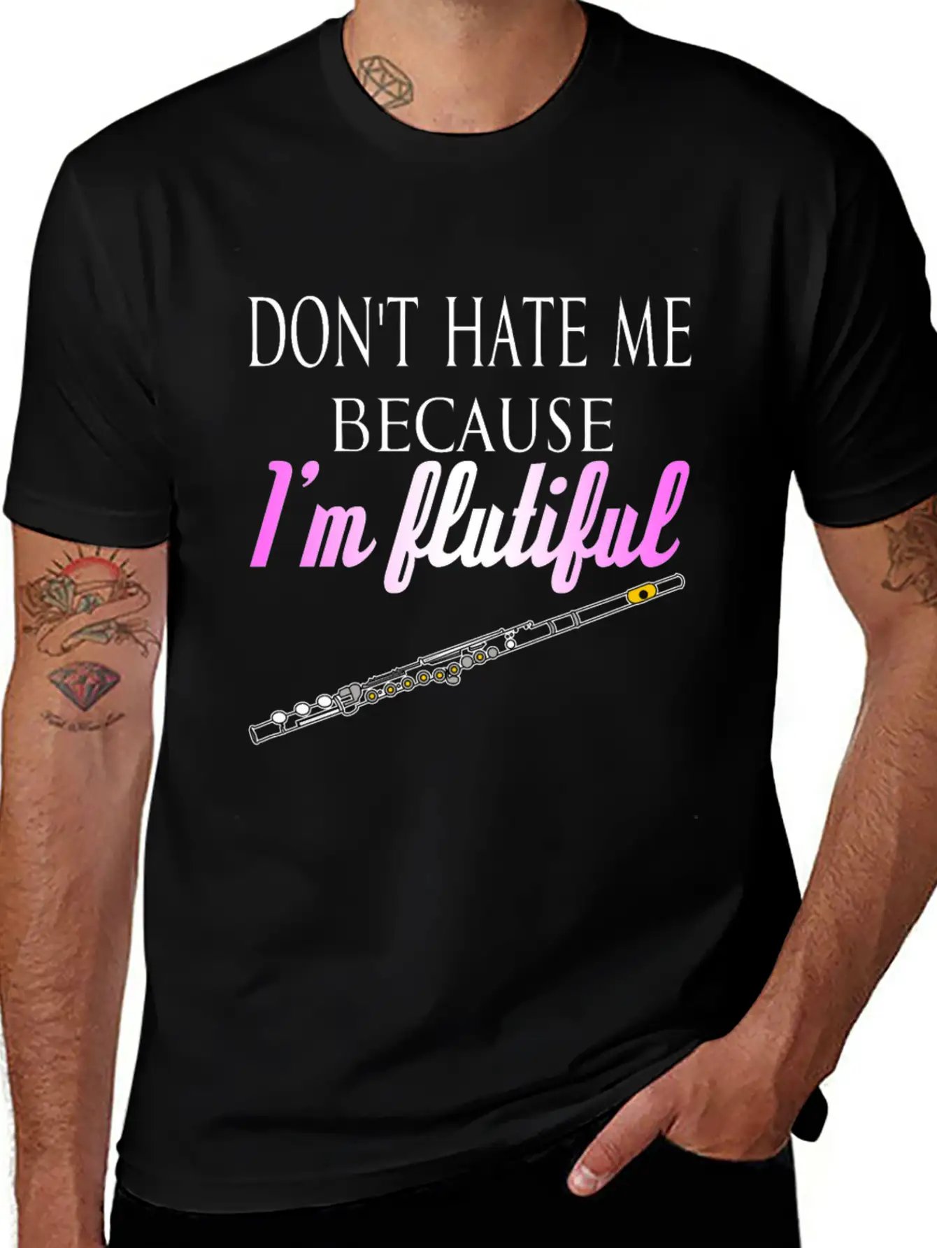 Flute Flautist Unisex Casual T-Shirt ¨C Clean Design For Daily Comfort