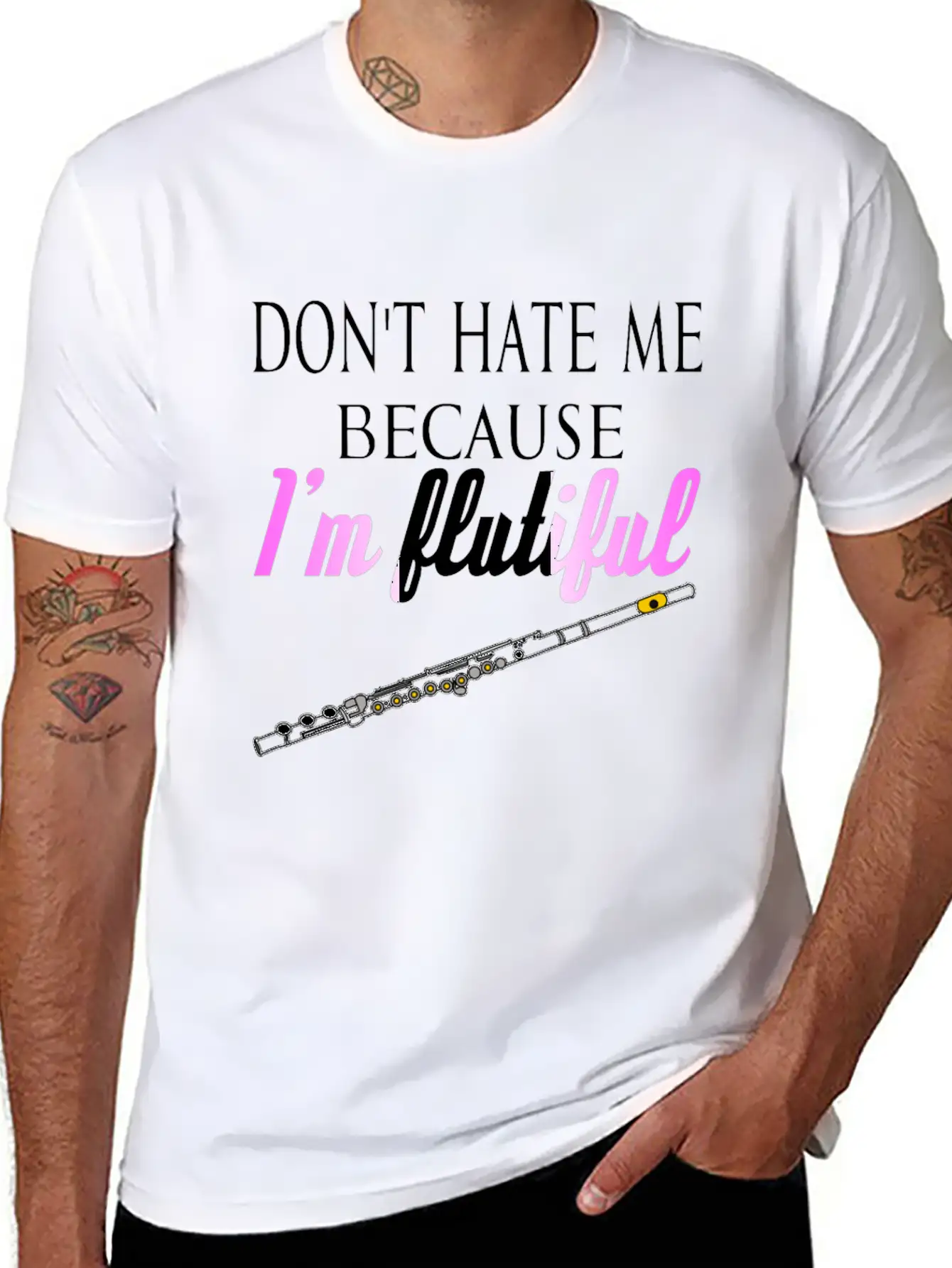 Flute Flautist Unisex Casual T-Shirt ¨C Clean Design For Daily Comfort